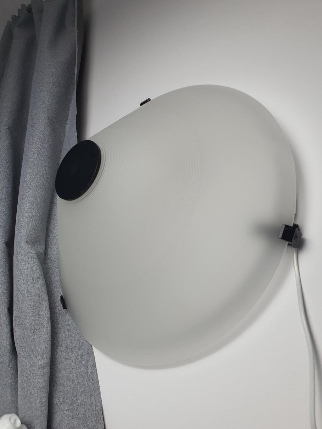 F. Fabbian pyramid light — illuminated, soft even glow through frosted glass
