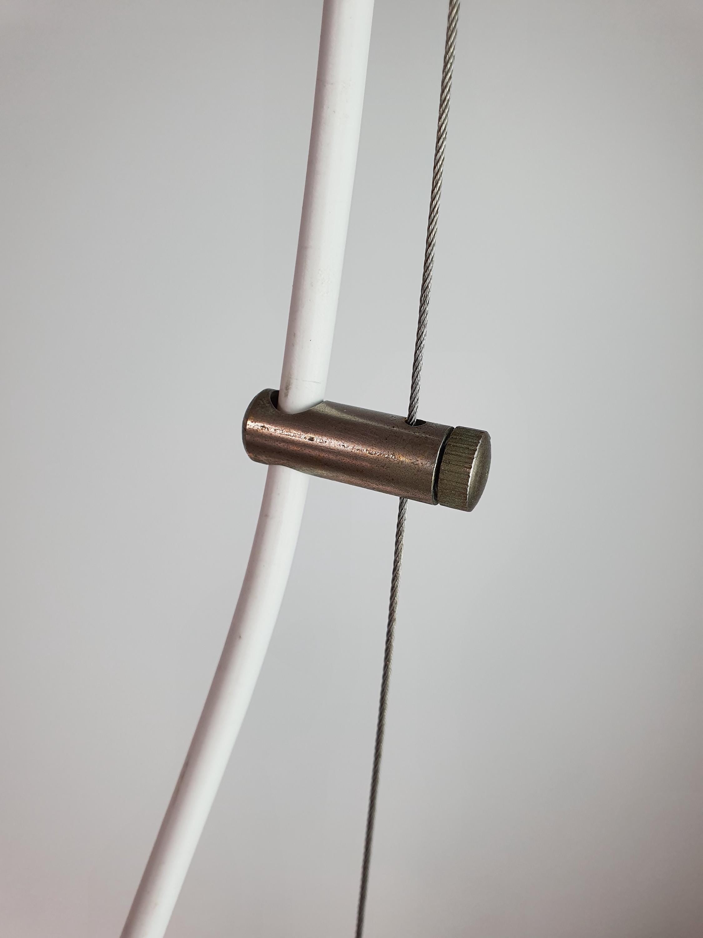 Vintage Murano Glass Fazzoletto White Spotted Pendant Light