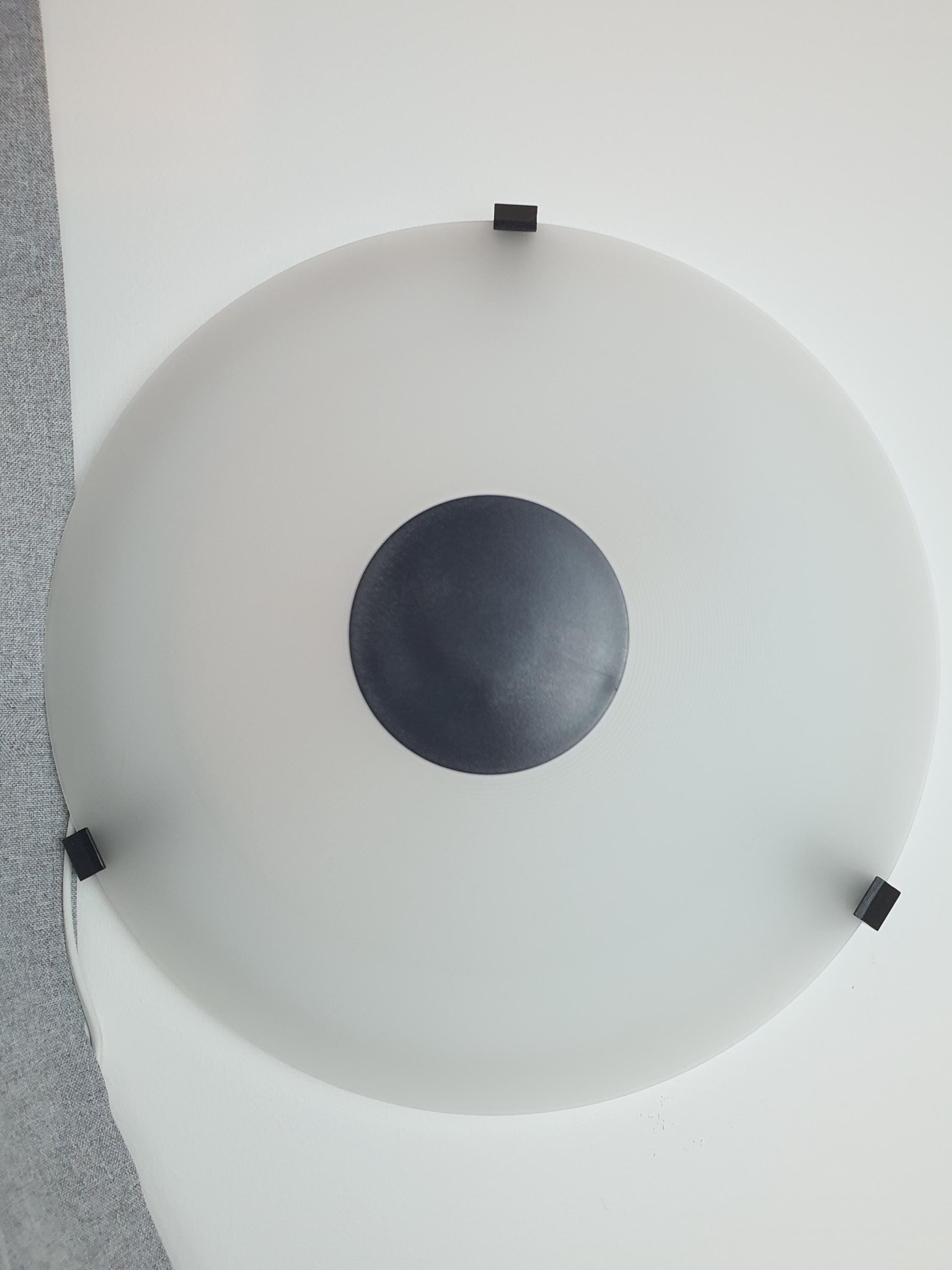 Italian postmodern light by F. Fabbian — installed as wall sconce, bold graphic design