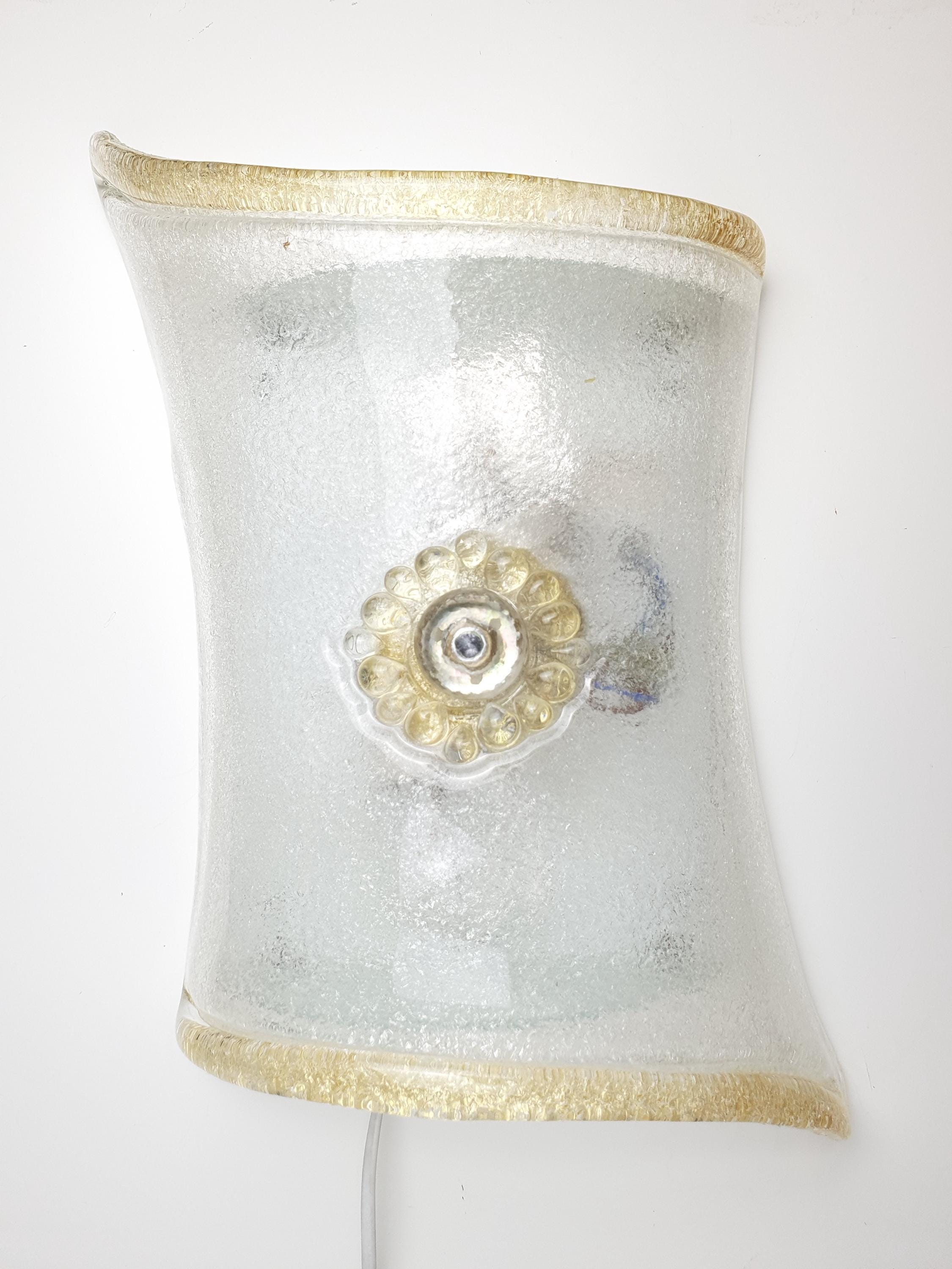 Murano Floral Flush Mount Light: Hand-Crafted Venice Glass