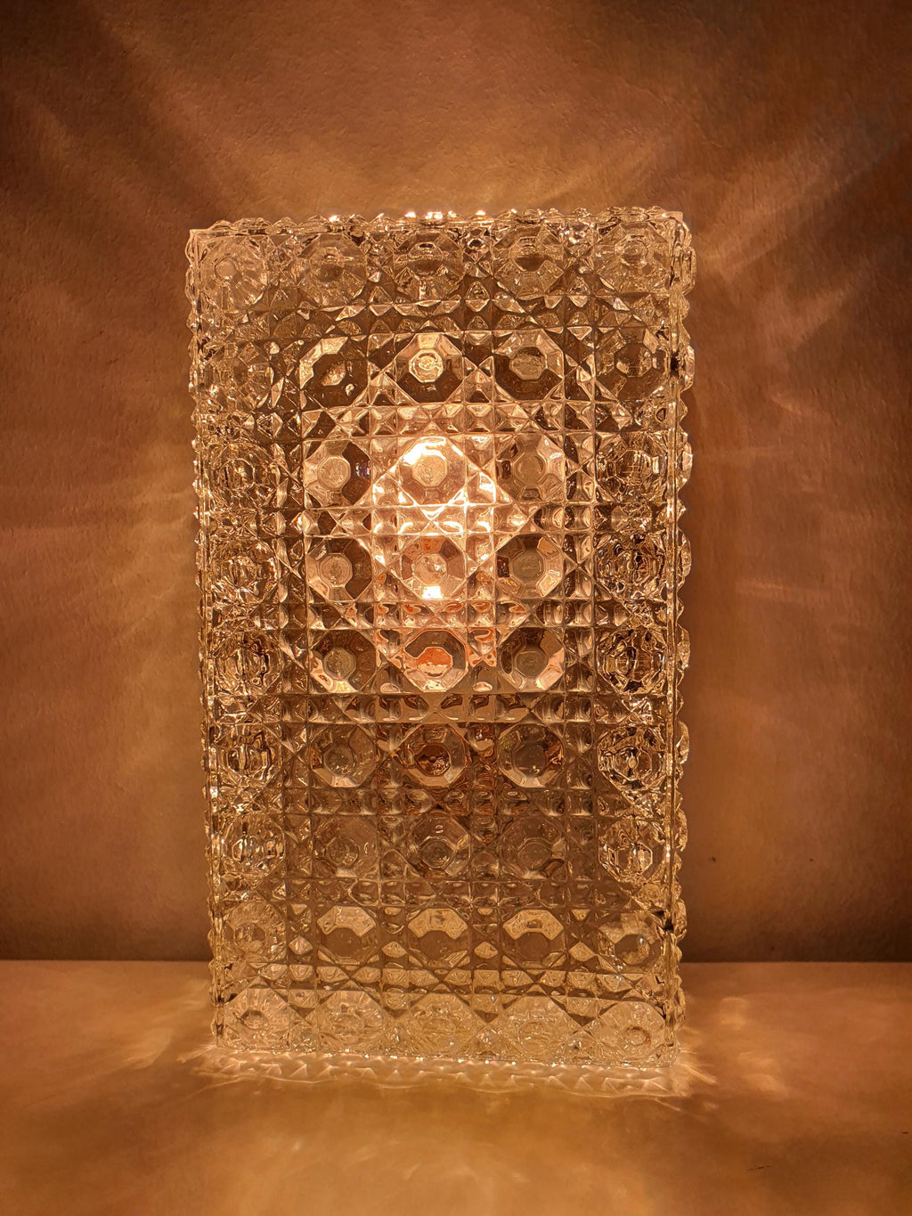Mid-Century Modern Glass Wall Sconce: Hollywood Regency Light Fixture