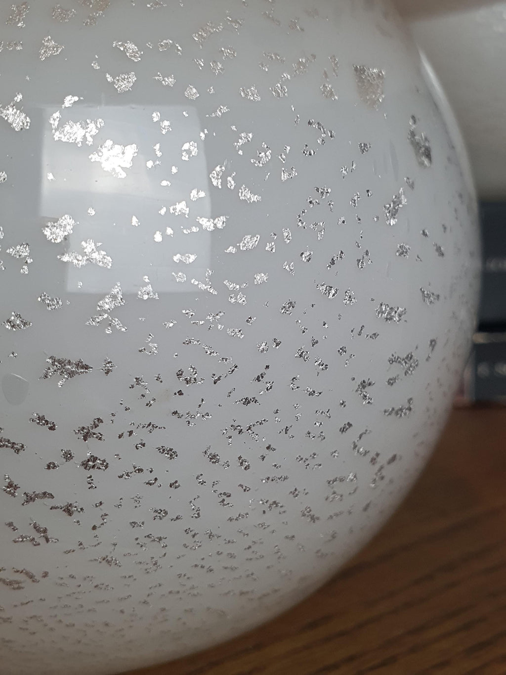 Lampes Champignon en Verre de Murano Vintage – Blanc & Argent, Paire de Chevet Scandinave