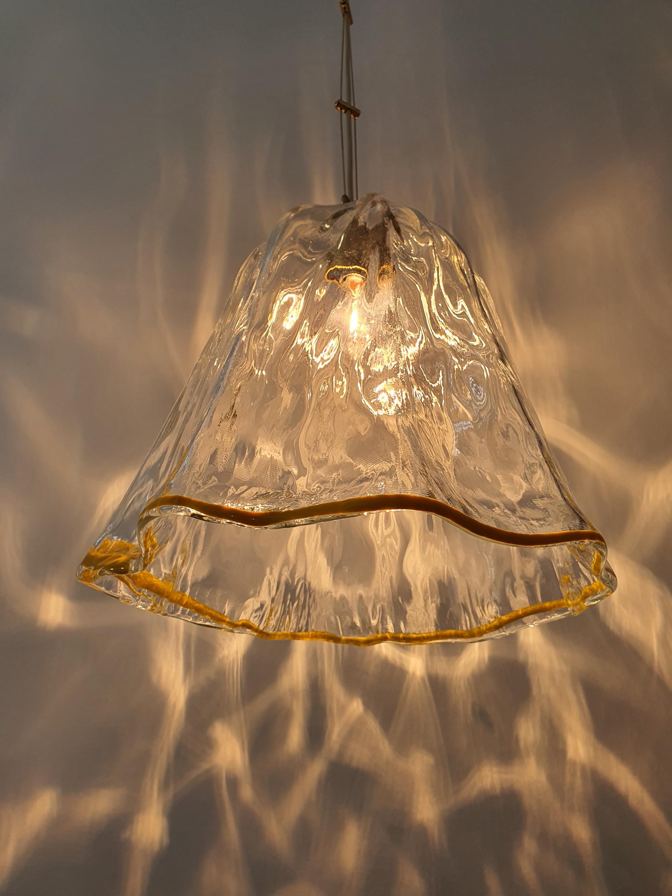Vintage Murano Glass Bell Pendant Lamp by La Murrina – 1980s Italian Hand-Blown Ceiling Light