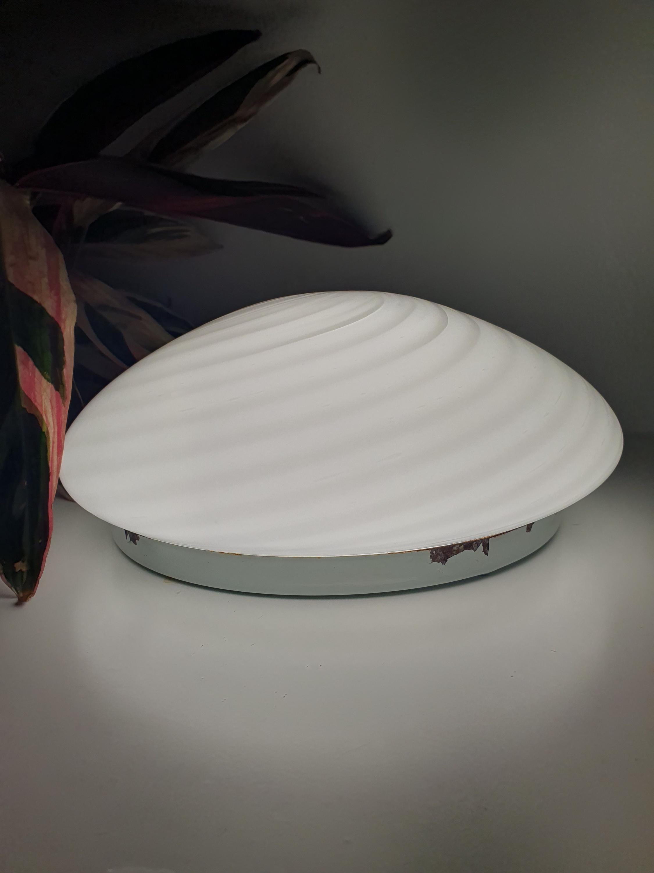 Vintage Murano Glass Swirl Flush Mount Light - MCM Retro Decor