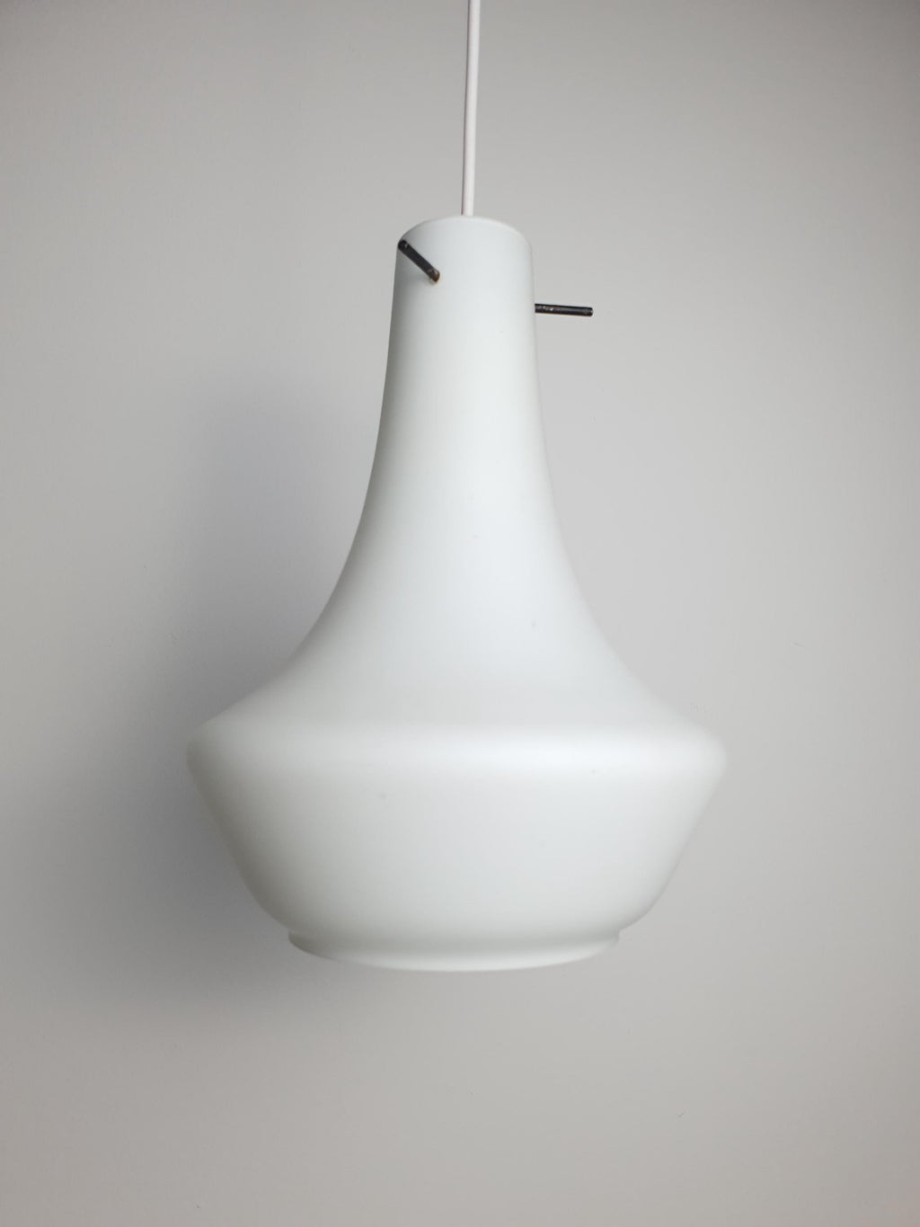 1950s Murano pendant — modern ceiling cup and rewired fitting detail