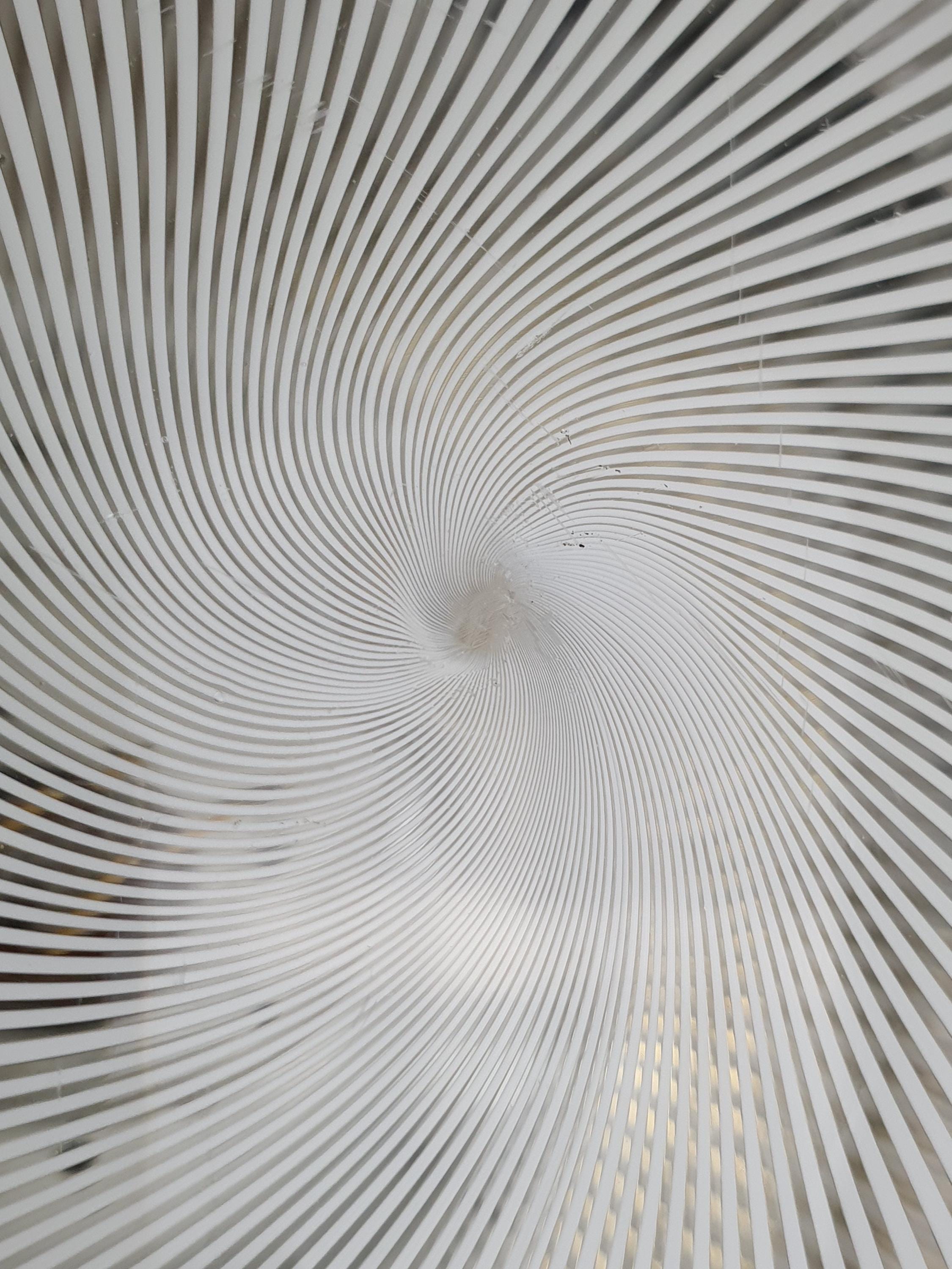Venini signed flush mount installed as ceiling light, large scale, sophisticated interior