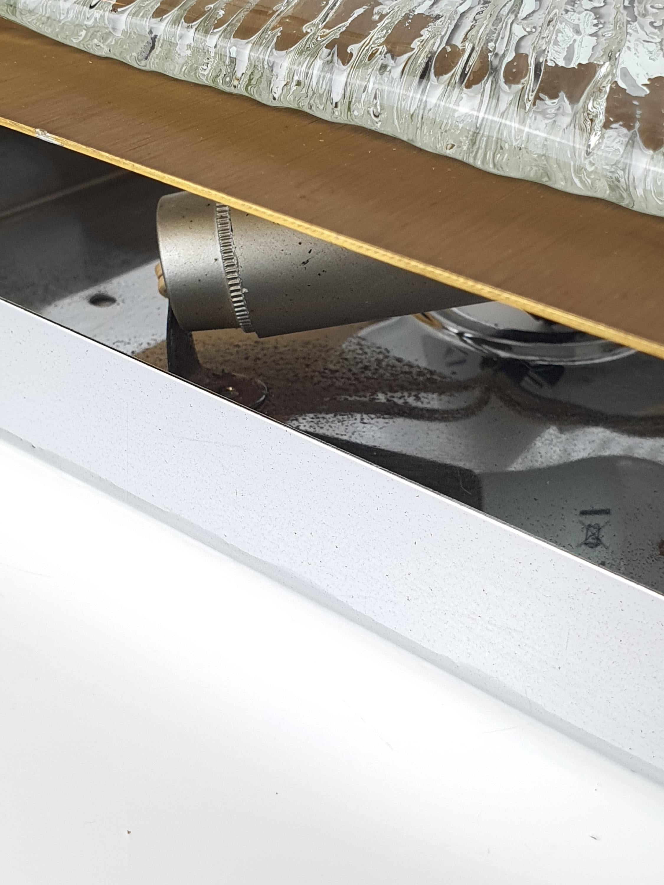 La Murrina Vintage Murano Glass Flush Mount – Handblown Organic Square Ceiling Light