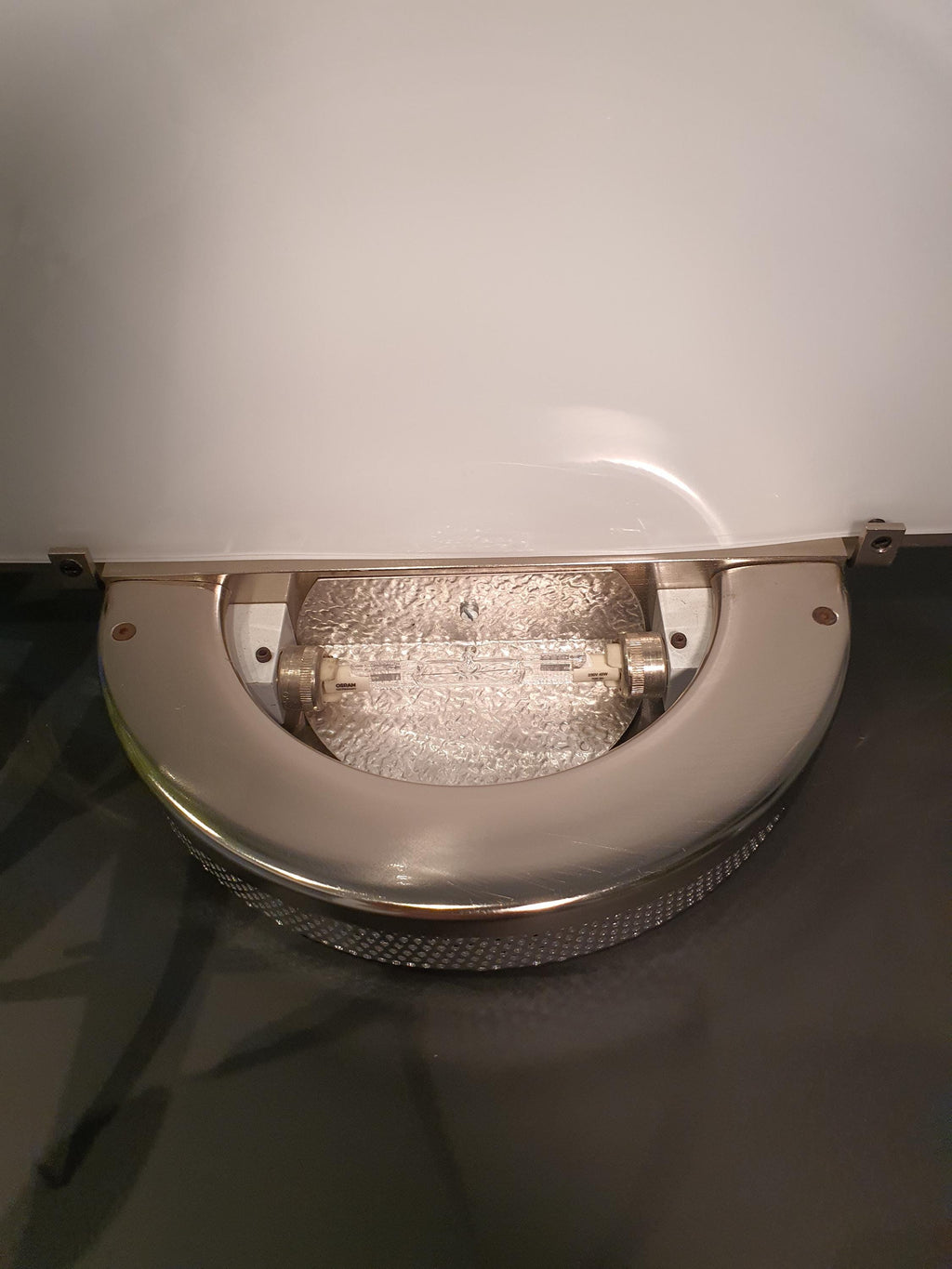 De Majo Murano Glass Sconce: Art Deco Half-Moon Wall Light
