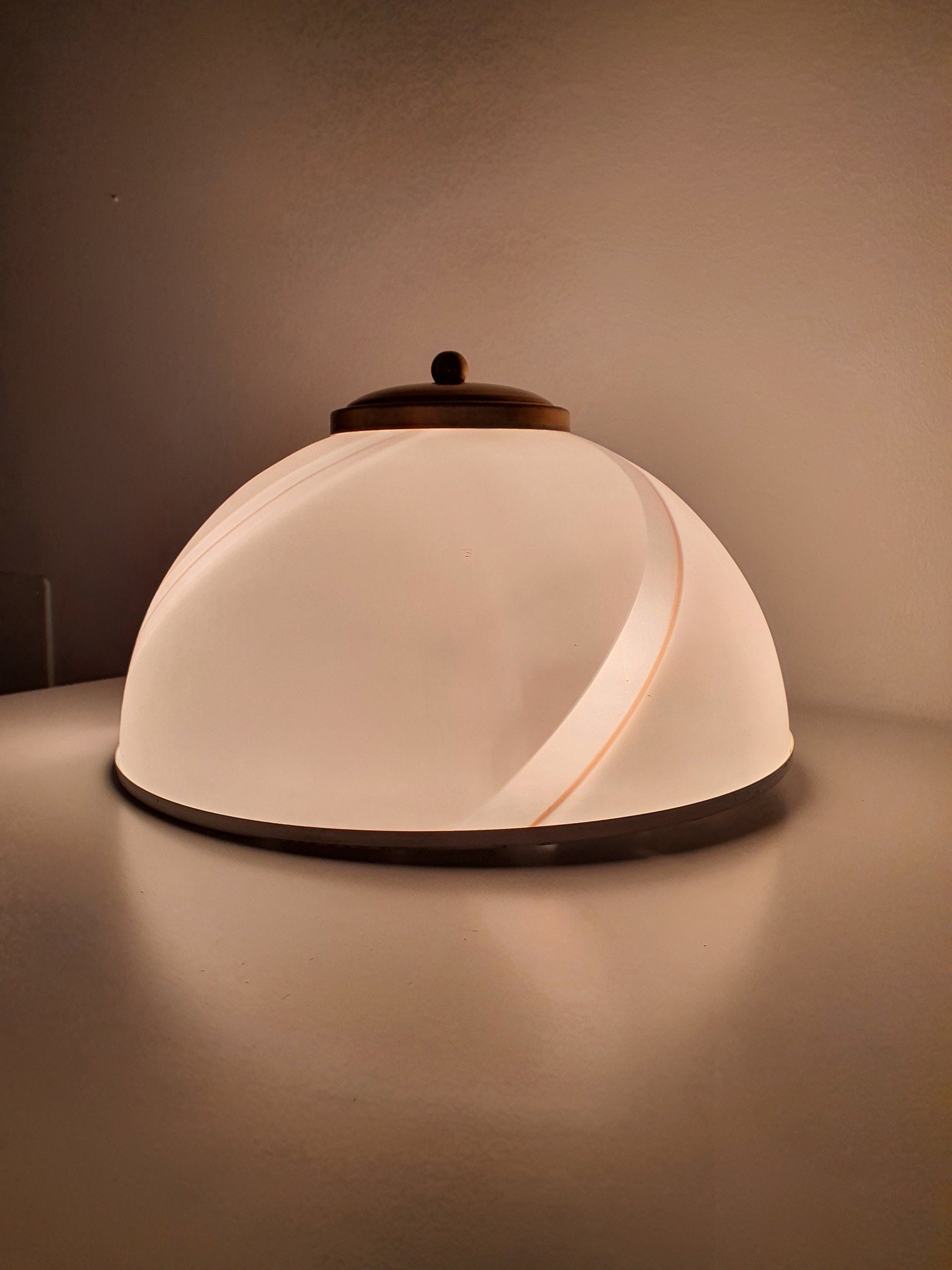 Vintage Italian Mid-Century Modern Murano Glass Table Lamp 1970s