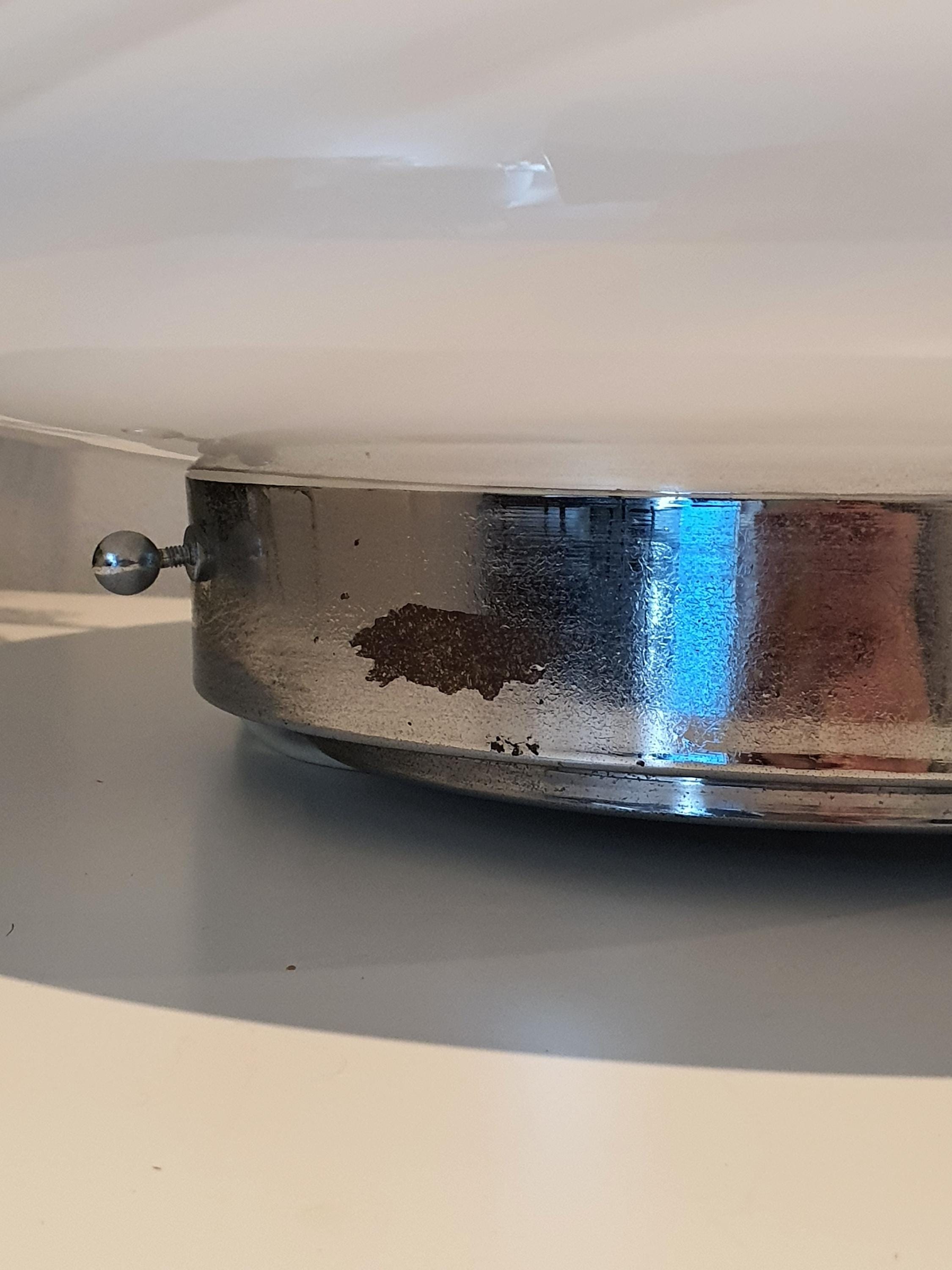 Murano Glass White Swirl Candy Flush Mount Ceiling Light on Chrome Base