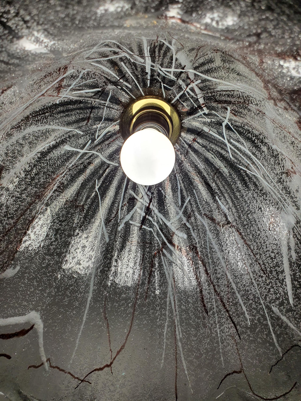 Vintage Murano Glass Pendant Light: Handcrafted Floral Tulip Lamp