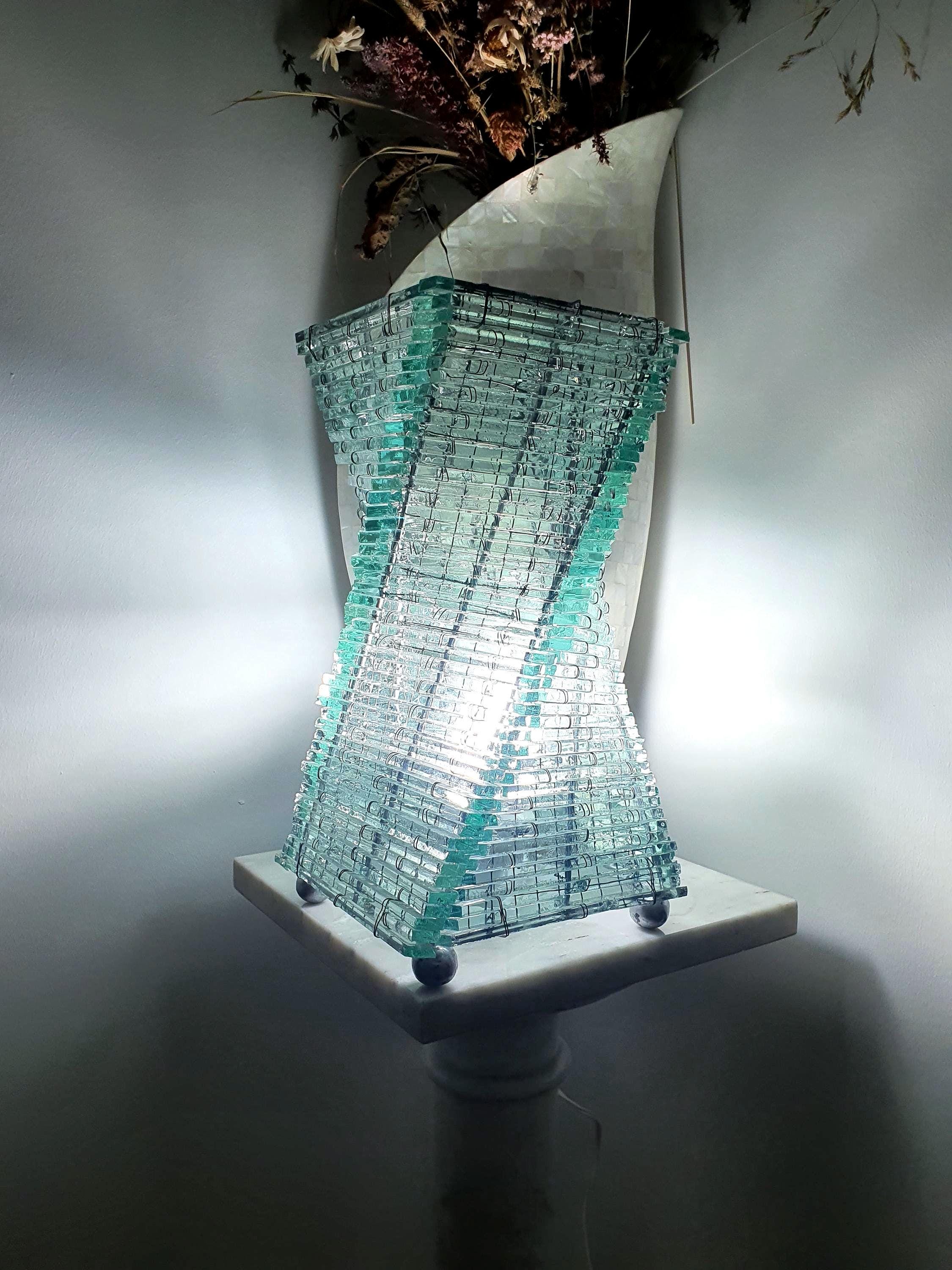 Mosaic Bottle Glass Table Lamp: Handcrafted Retro Twist Design