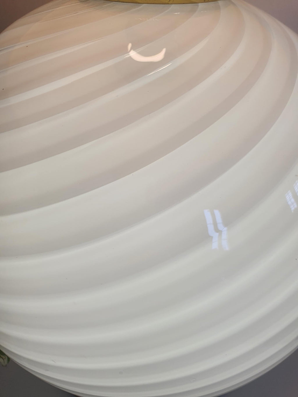 Handcrafted Murano Glass Swirl Globe Table Lamp: Scandinavian Minimalist Bedside Light