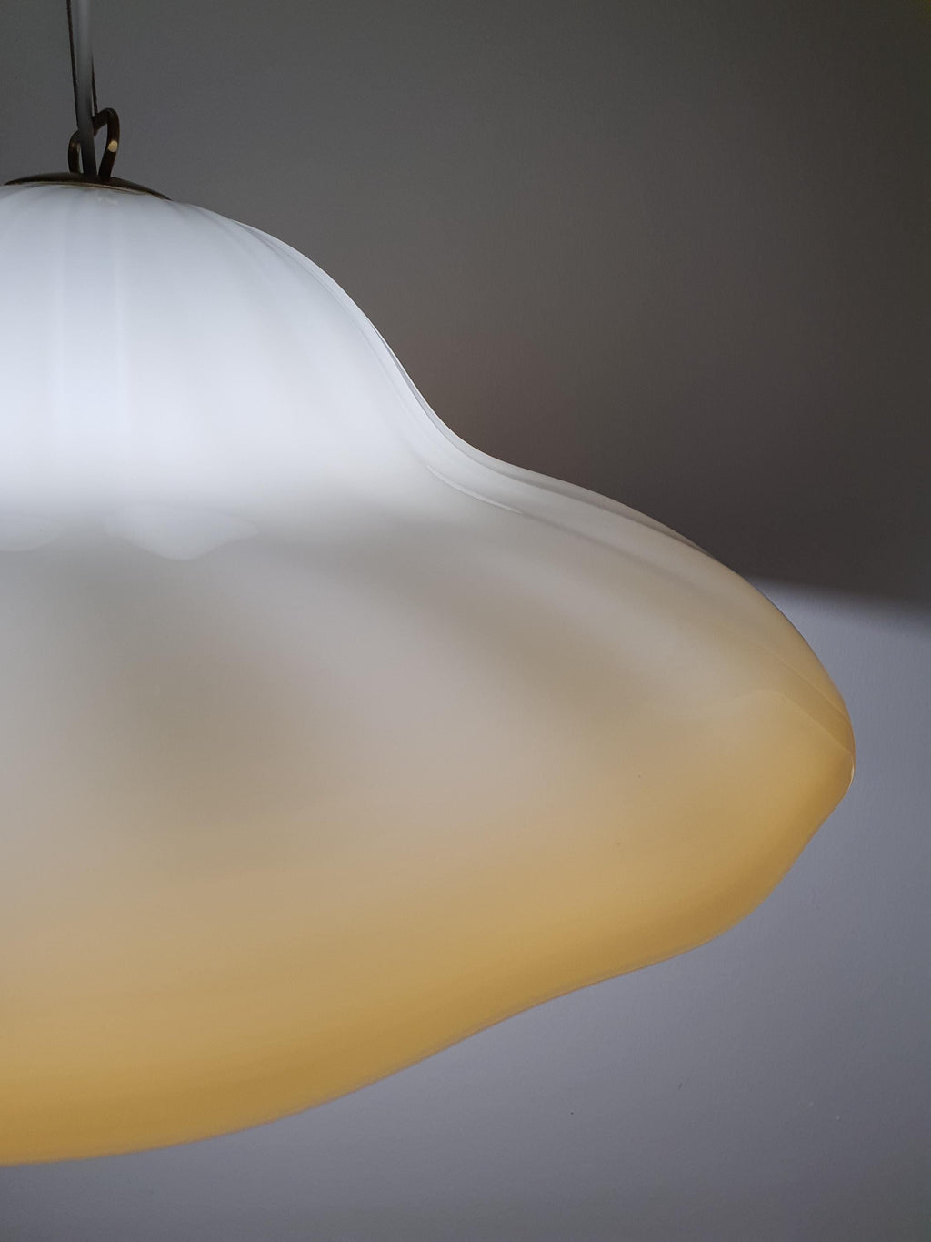Large La Murrina Crème Brûlée Caramel Floral Pendant Light | Vintage Murano Glass Lighting