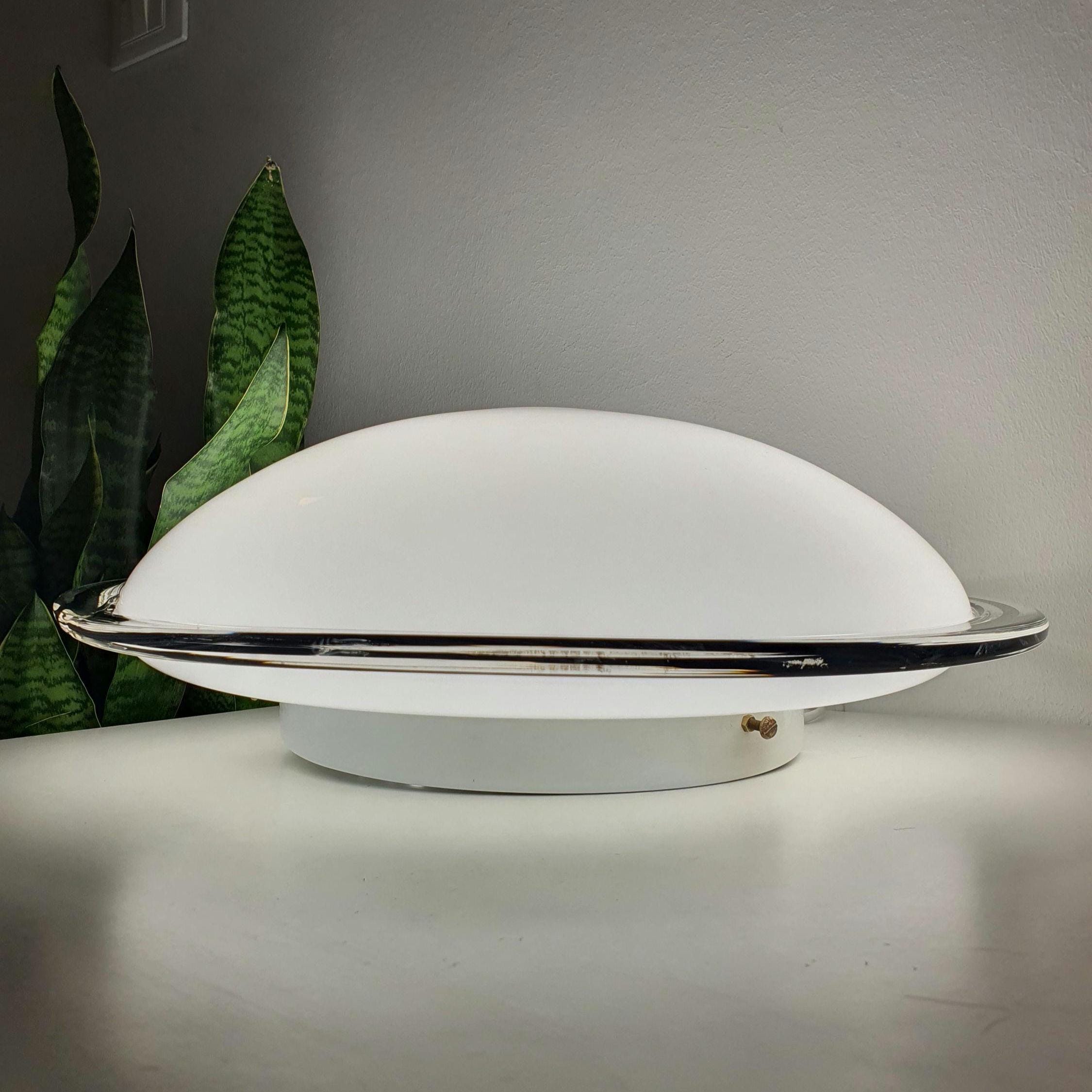 Murano Glass Flush Mount Light: Mid-Century Italian Ceiling/Wall Lamp