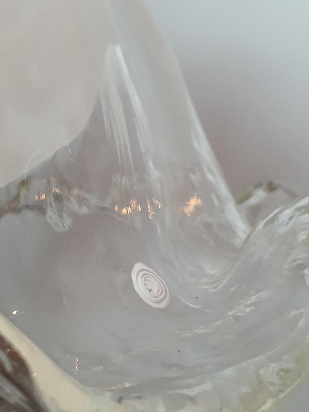 Vintage La Murrina White Tulip Pendant Light | Murano Glass Hat Design | Italian Mid-Century Lighting