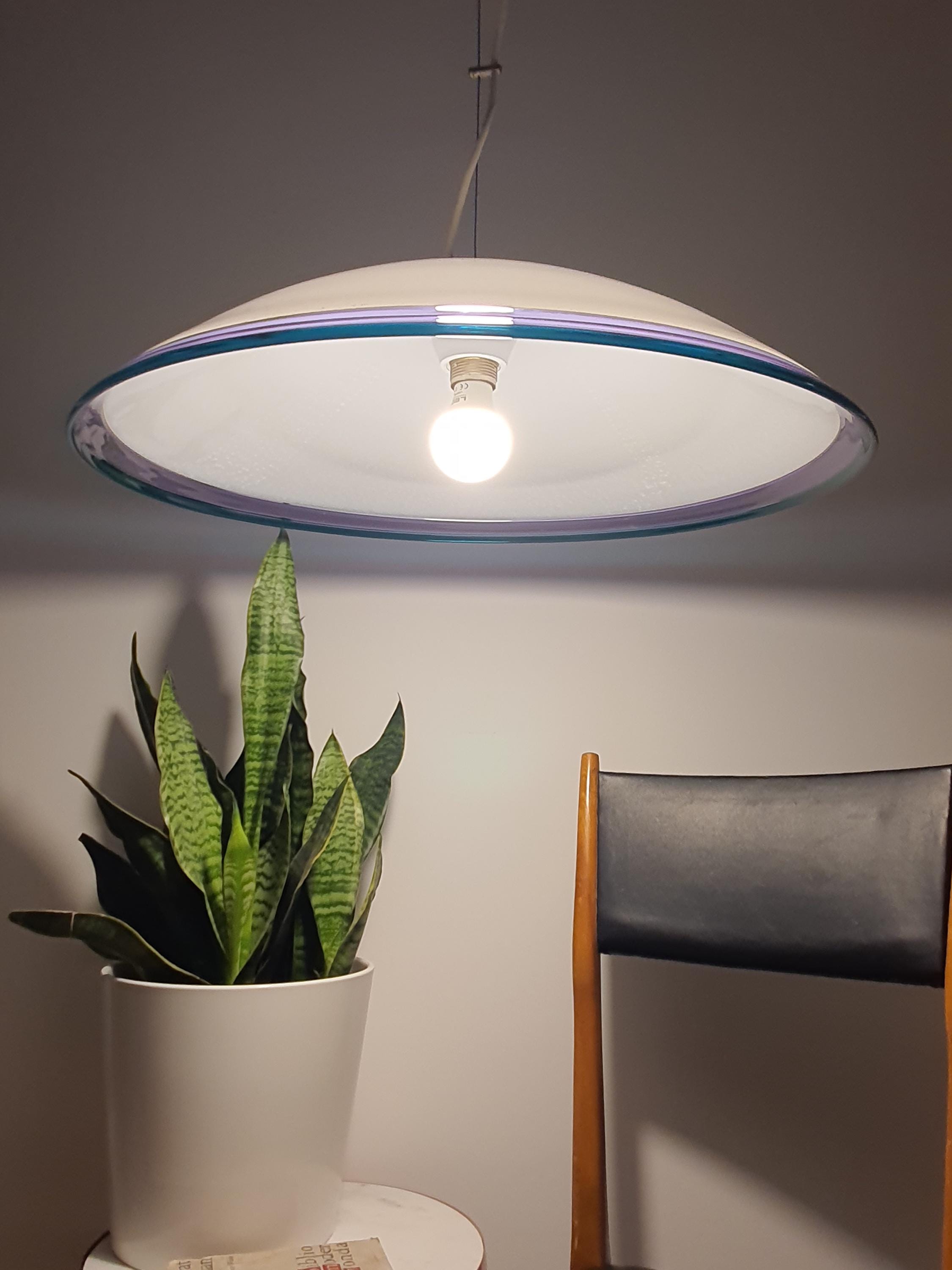 Vintage Murano Glass Pendant Light: Bell Shape Minimalist Lighting