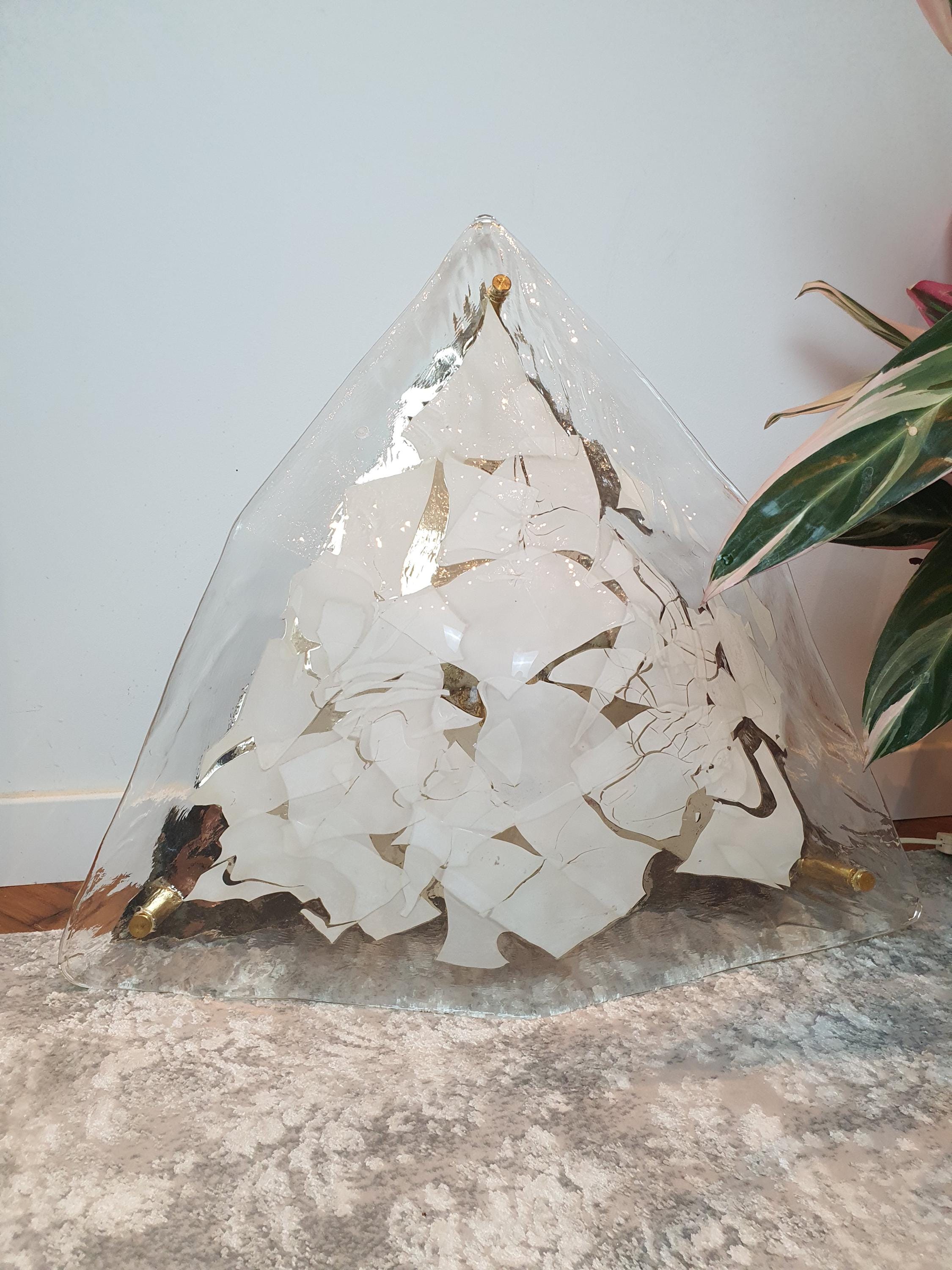 La Murrina Murano Glass Flush Mount Light: Art Nouveau Triangle Design