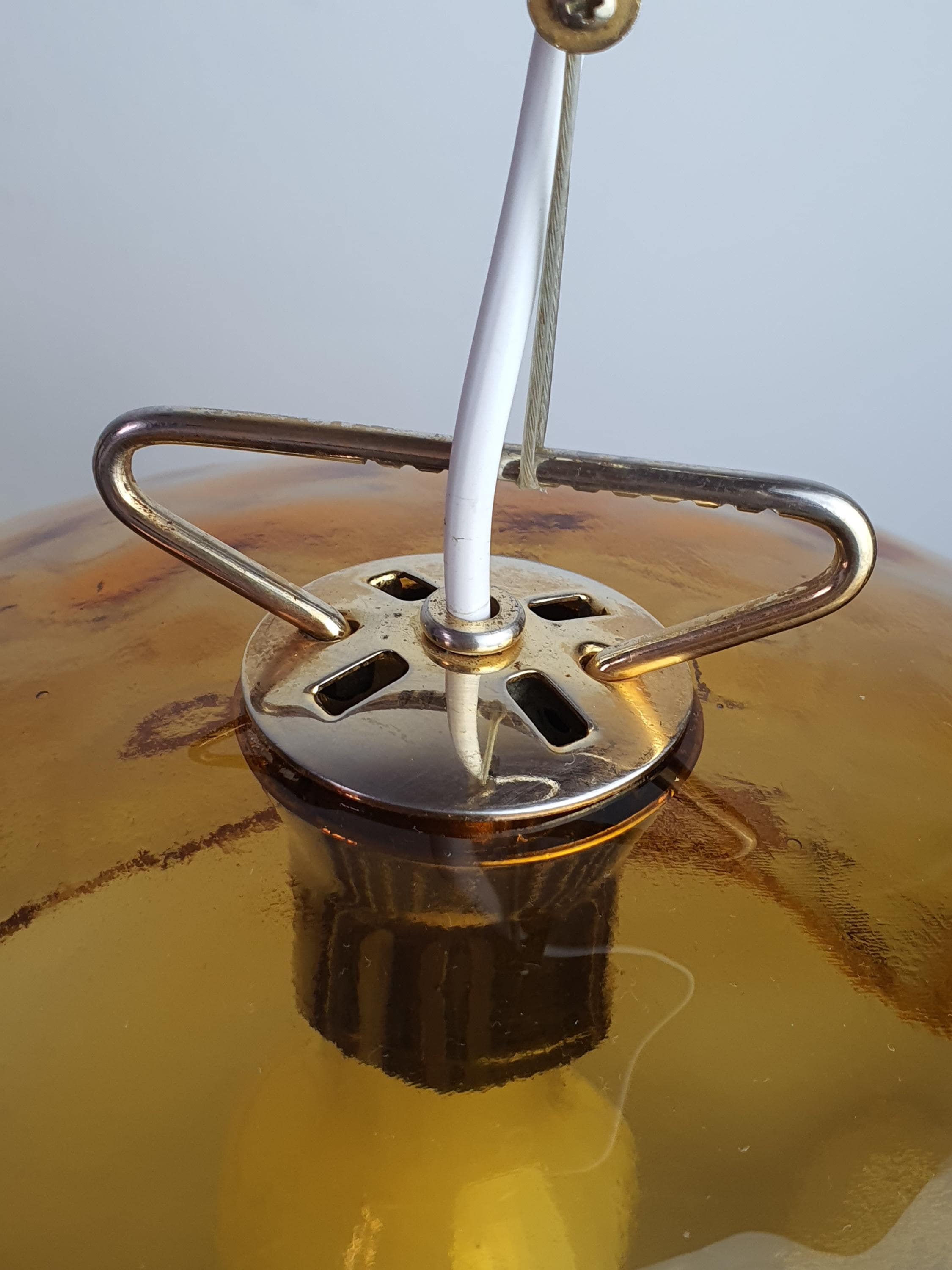 La Murrina Amber Glow Murano Glass Dome Pendant Light