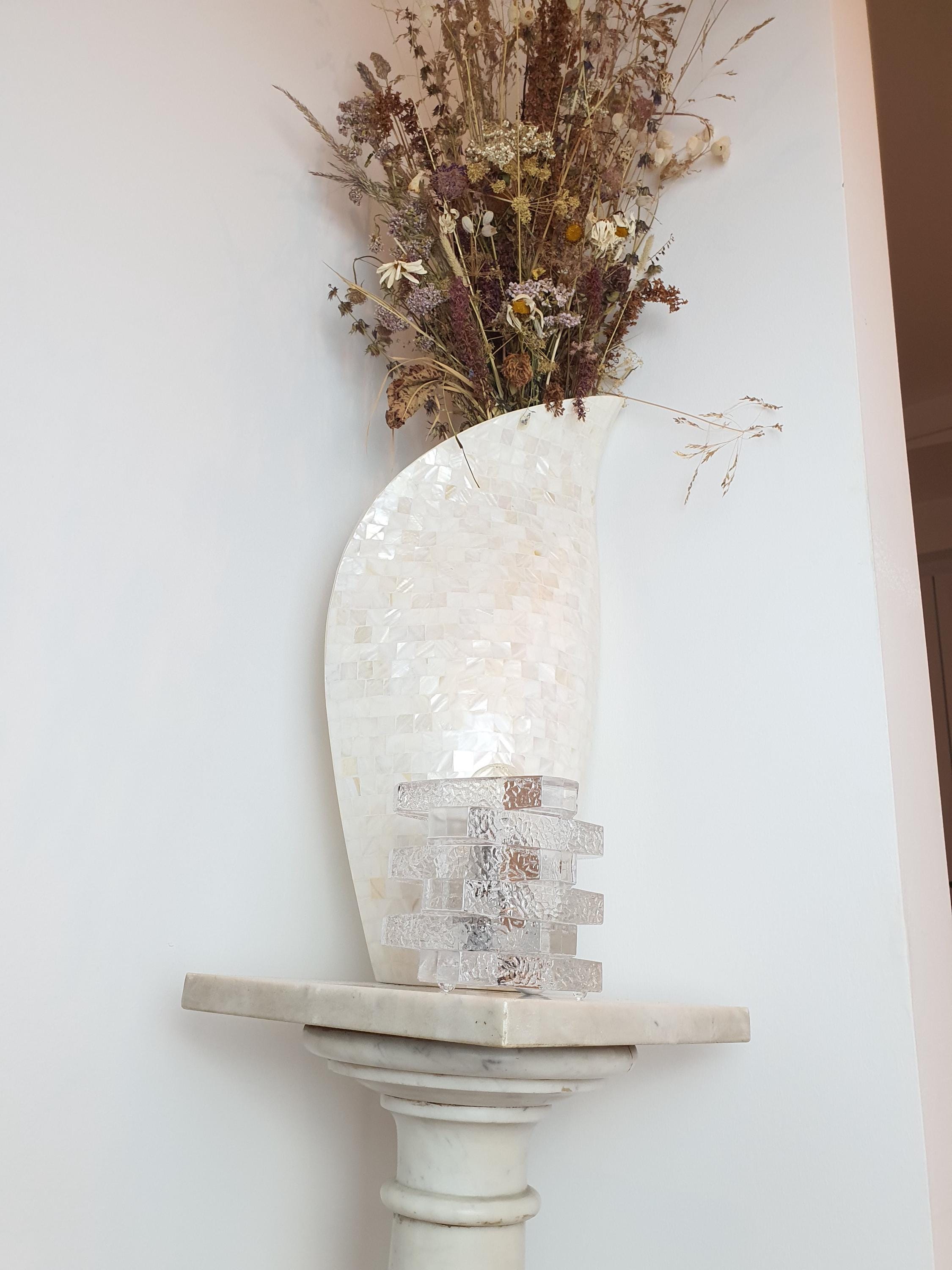 Vintage Peill & Putzler Glass Cube Table Lamp: 1970s German Modernist Lighting
