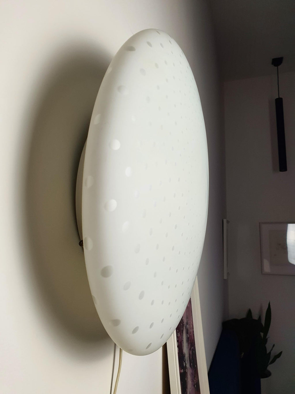 Lumière de plafond en verre de Murano vintage à bulles satinées, style scandinave MCM