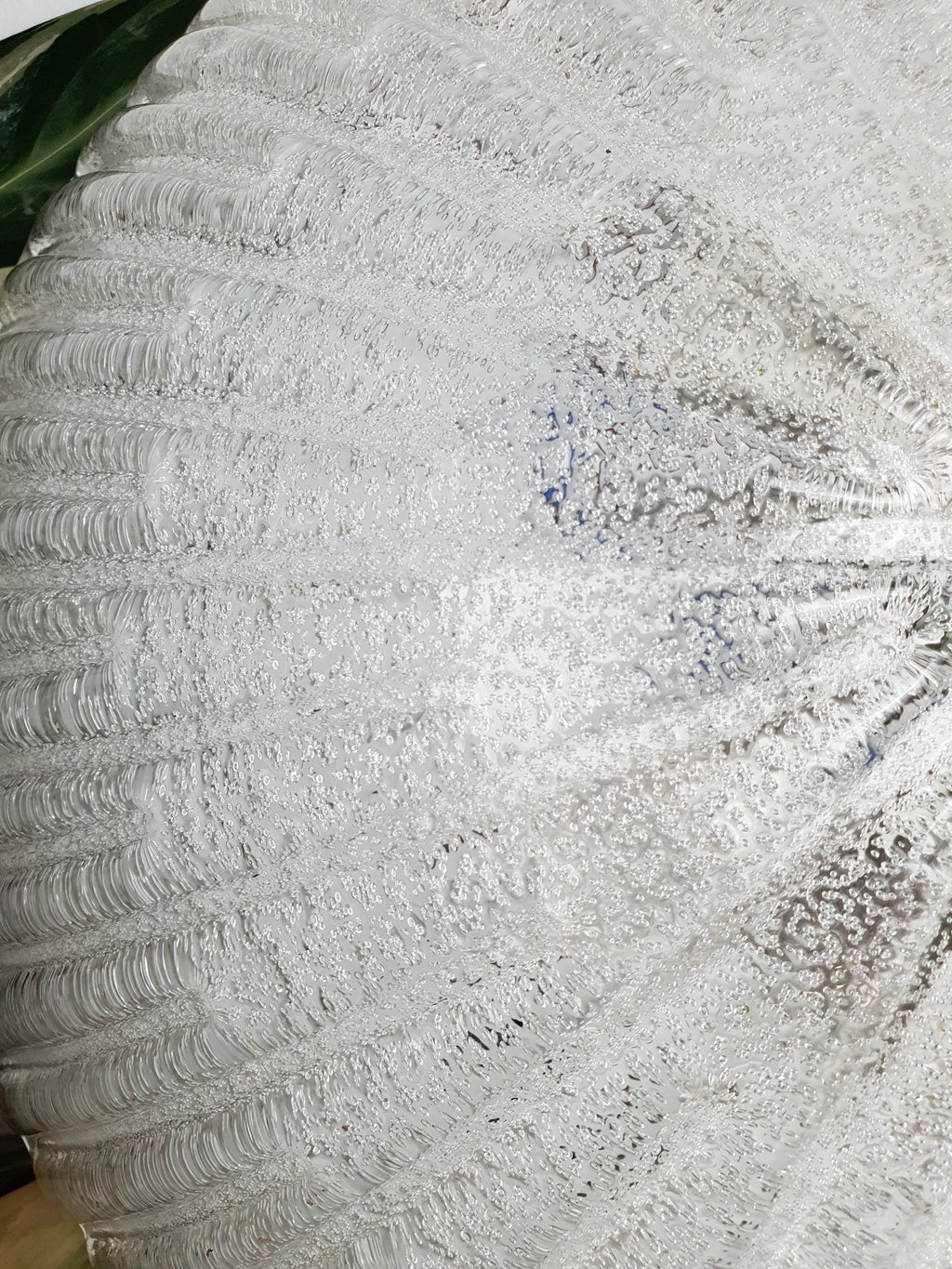 Friul Luce Vintage Floral Shell Flush Mount Light | Frosted Murano Glass Venetian Fixture