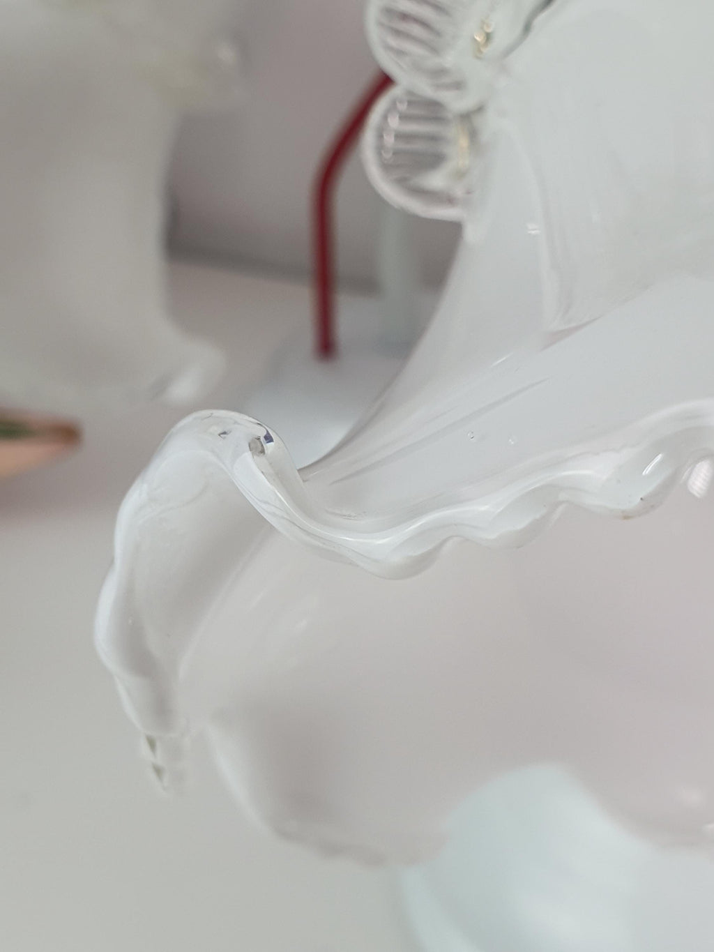 Murano Glass Tulip Table Lamps: Mid-Century Modern Floral Bedside Lights