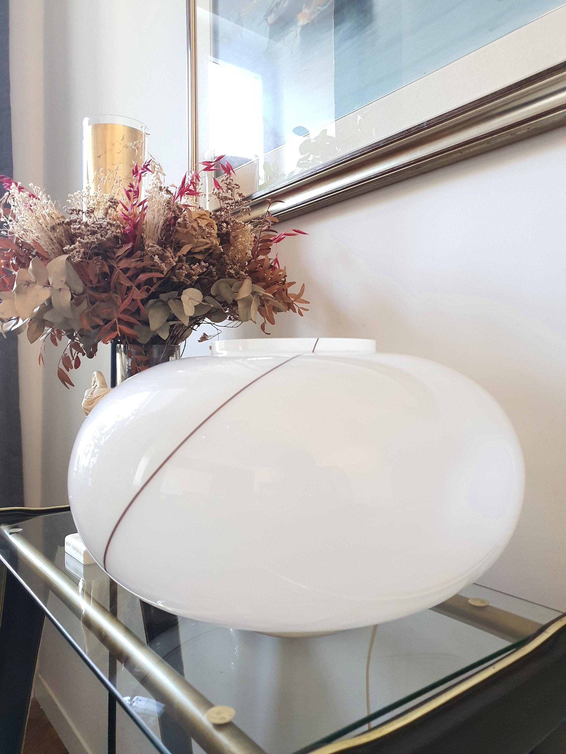 Midcentury Murano Glass Desk Lamp: Italian MCM Bedside Light