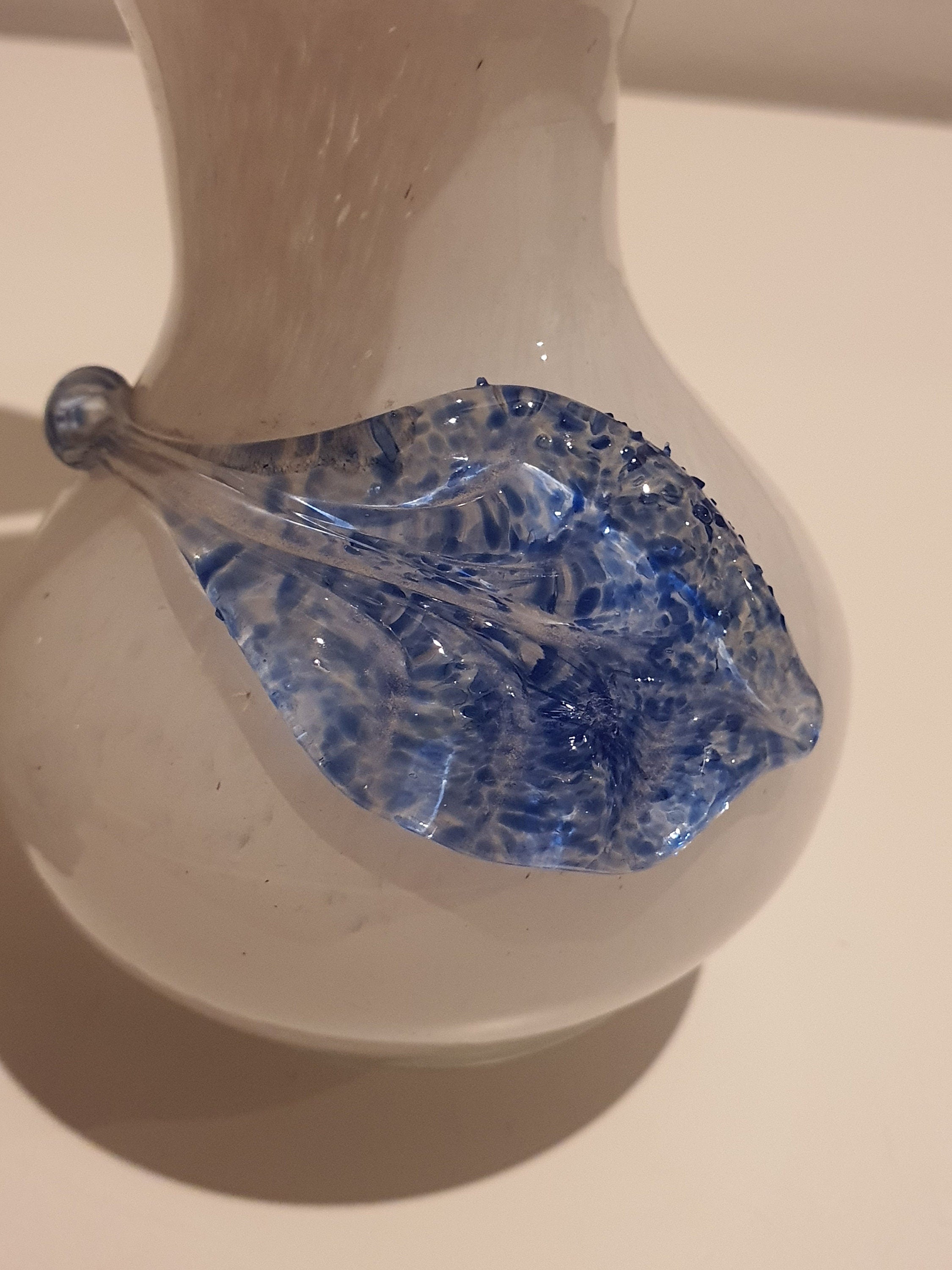Pair of petite Murano swirl glass vase 1990s