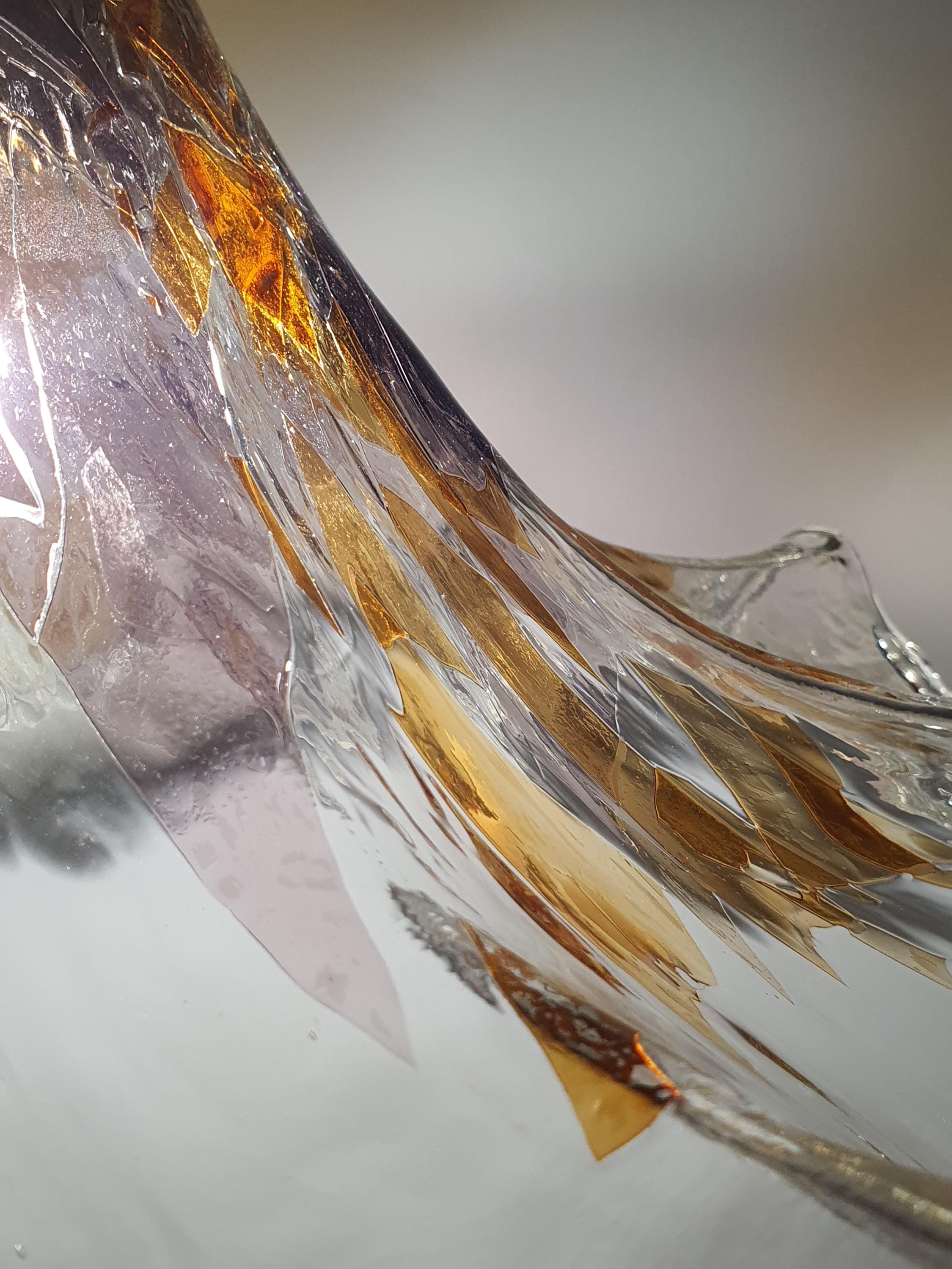 La Murrina 绿色与紫色有机吊灯 | 复古穆拉诺玻璃 Fazzoletto 灯饰