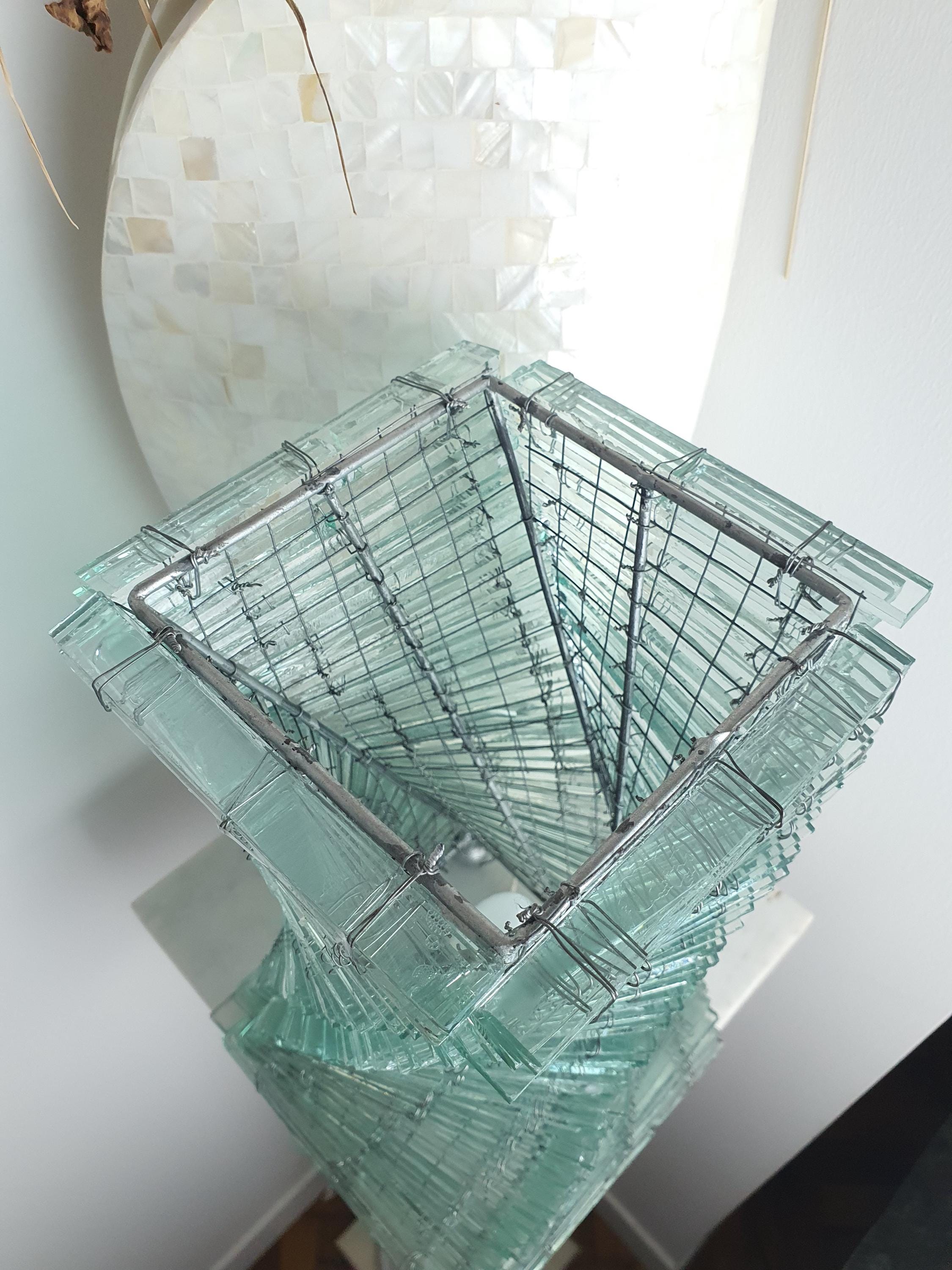 Mosaic Bottle Glass Table Lamp: Handcrafted Retro Twist Design