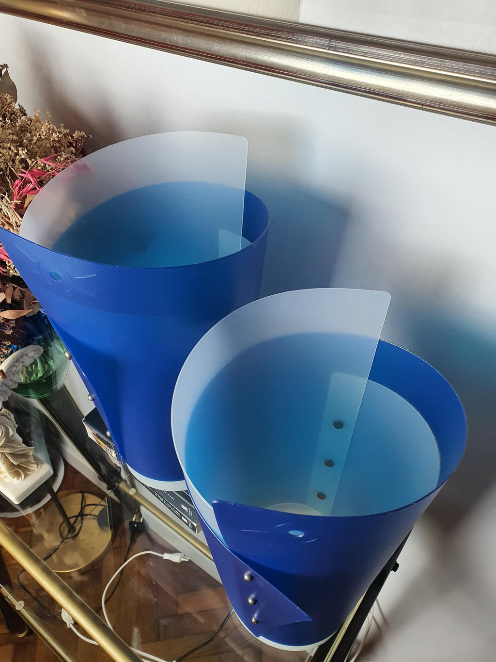 Pair of Blue Energy Light Table Lamps | Samuel Parker for Slamp, 1980s Italian Design