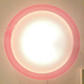 Vintage-Muranoglas Flush Mount Rosa Filigran Blasen Design Decken Wandleuchte