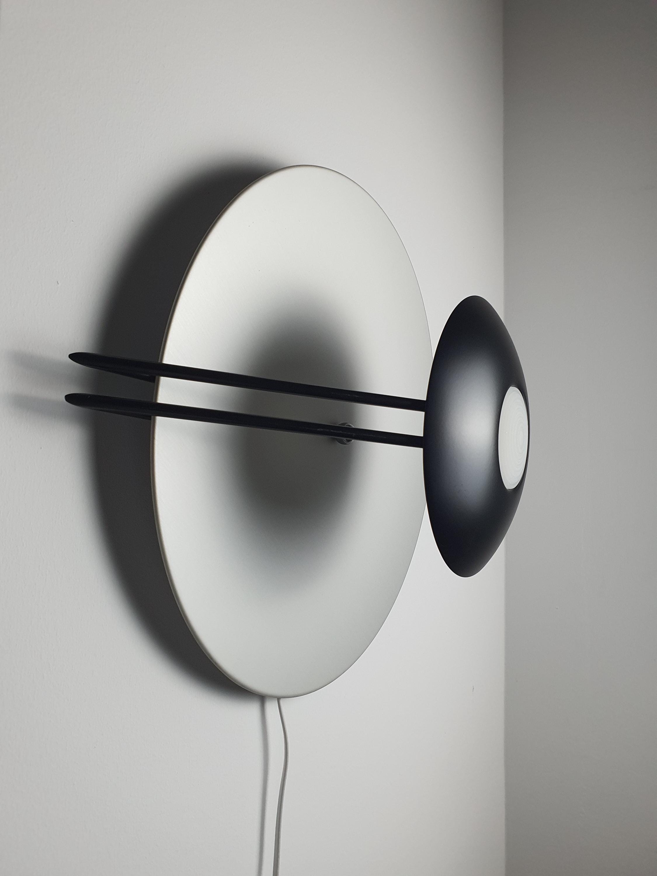 Alvaline Bologna Large Aluminium Wall Light 1980s Italian Memphis Postmodern