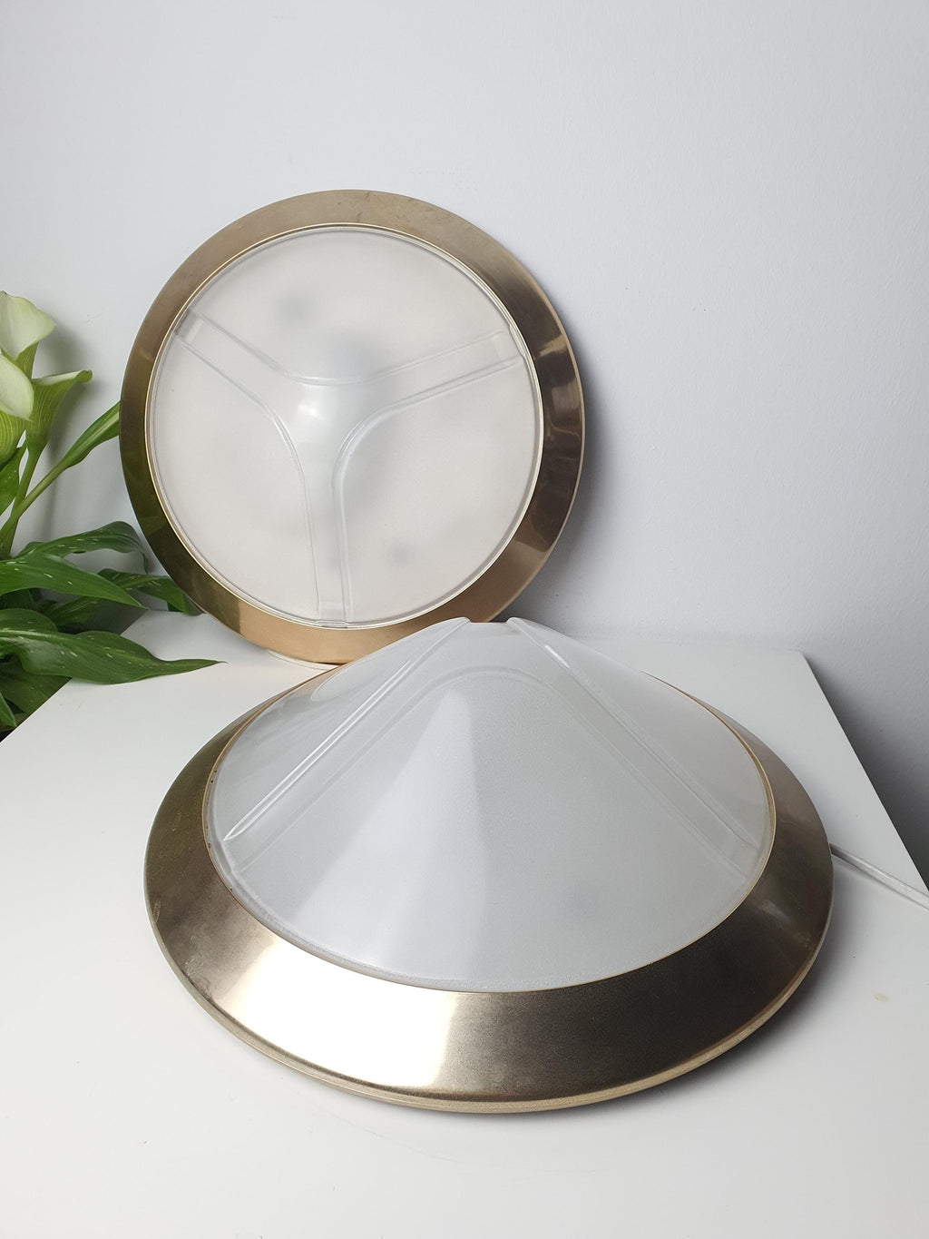 Pair of Prisma Pulsa Mid-Century Italian Ceiling or Wall Lights