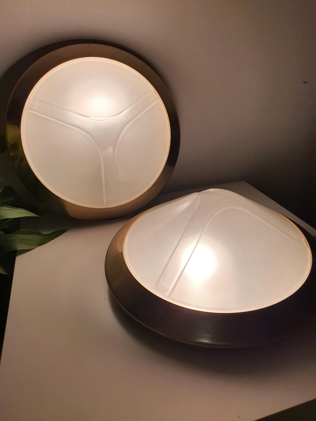 Pair of Prisma Pulsa Mid-Century Italian Ceiling or Wall Lights
