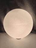 Vintage-Muranoglas Plafonnier mit weißem Wirbeldesign, Mid-Century-Modern-Decken- oder Wandlampe