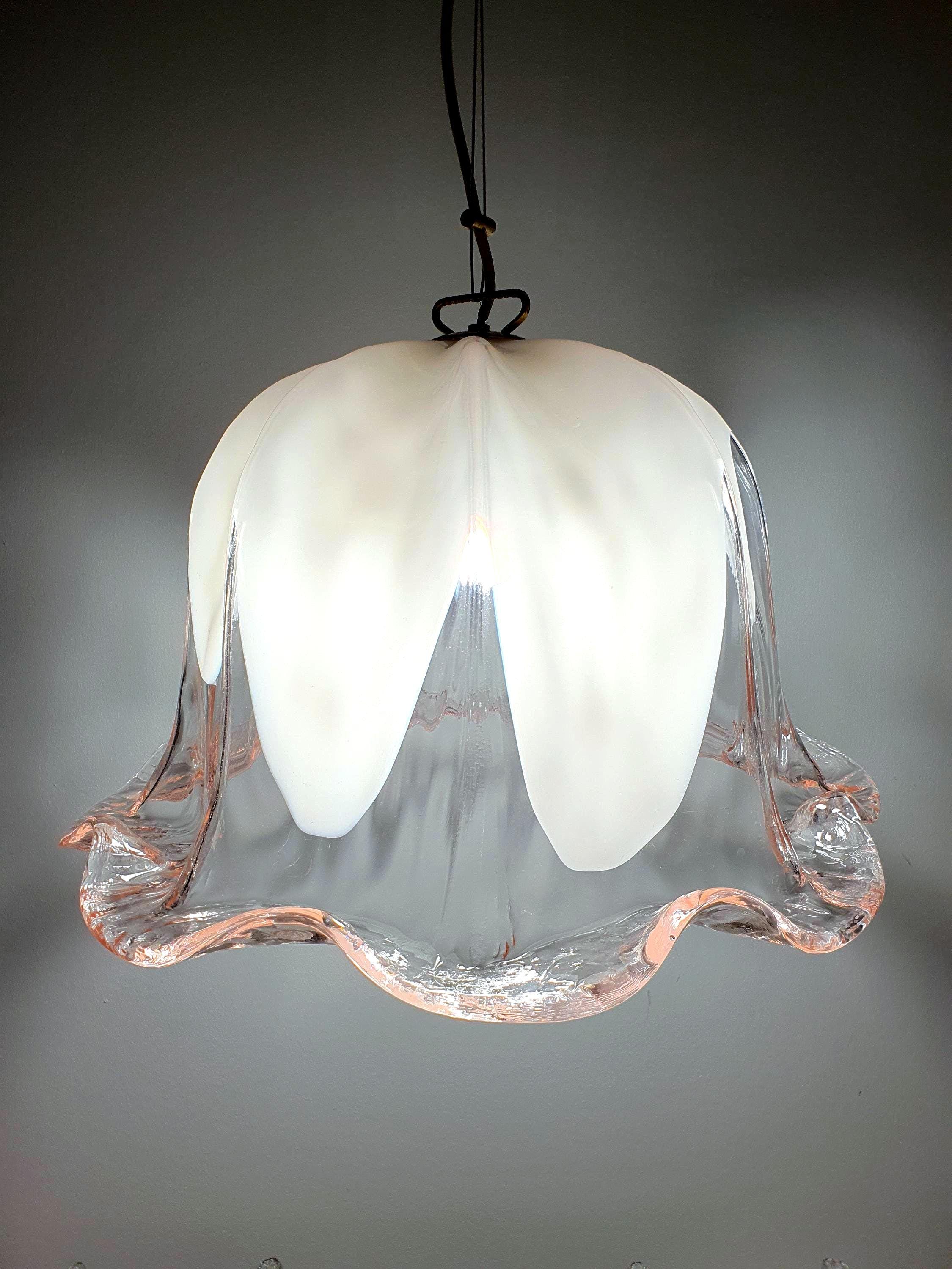 La Murrina pink tulip Murano glass pendant light