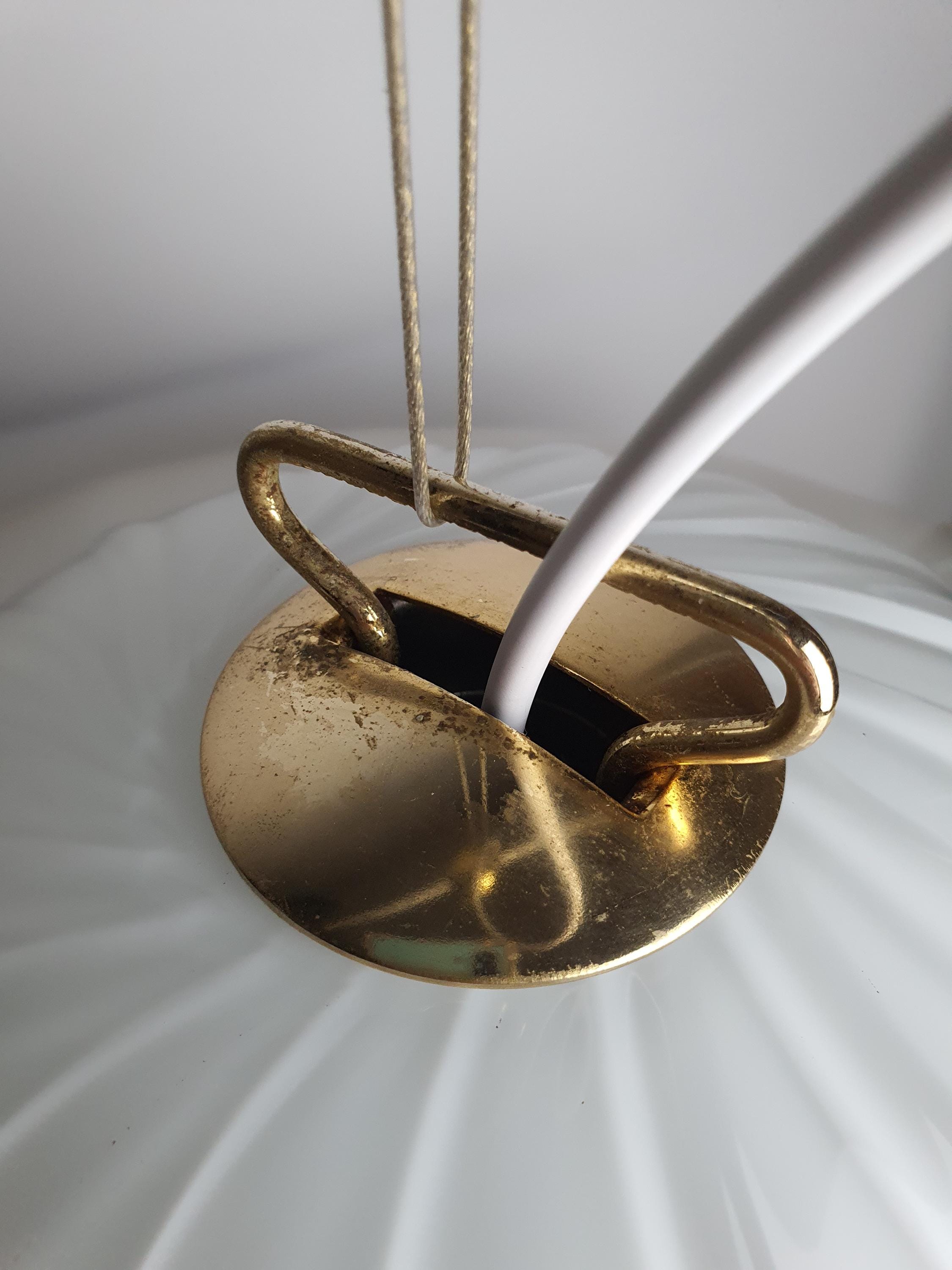 Large La Murrina Crème Brûlée Caramel Floral Pendant Light | Vintage Murano Glass Lighting
