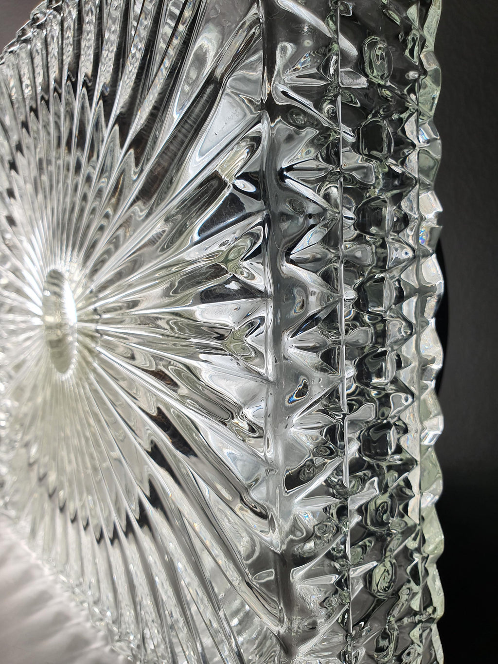 Base details of the two chipped glass shades
