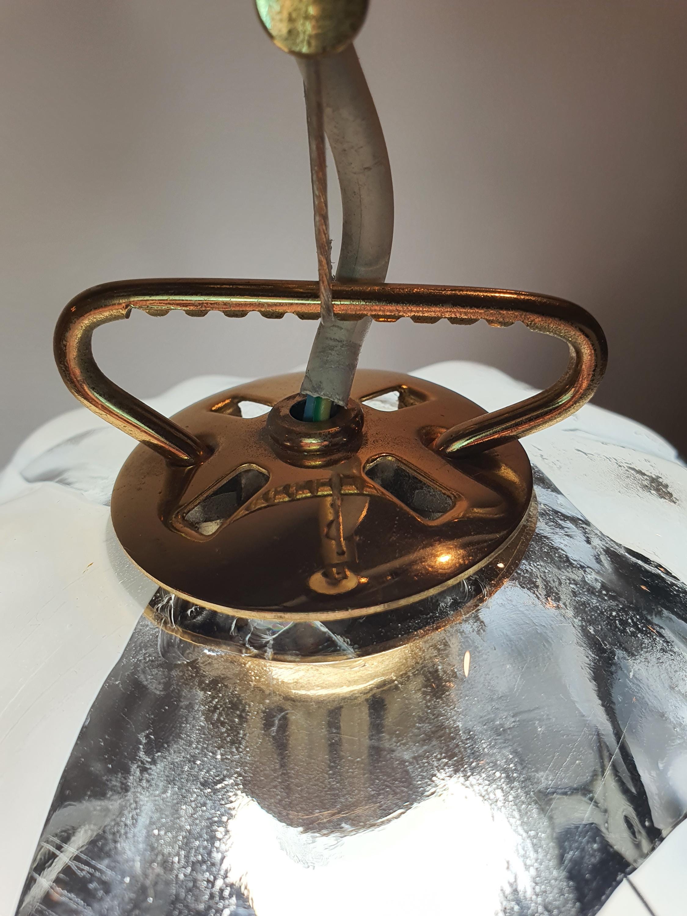 Vintage La Murrina Murano Glass Bell Pendant Light: Italian Floral Lighting
