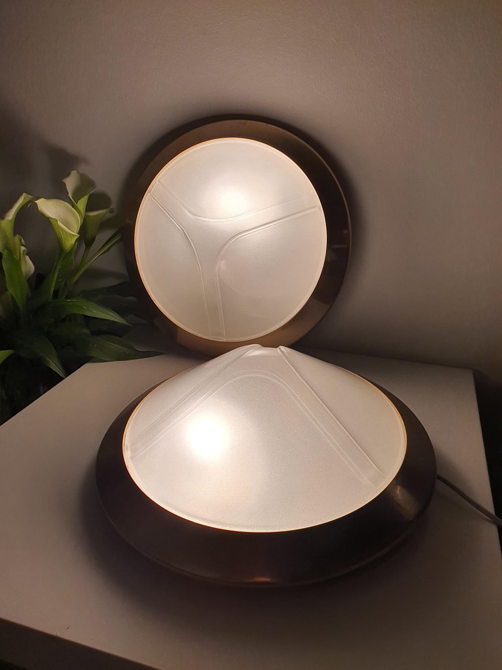 Pair of Prisma Pulsa Mid-Century Italian Ceiling or Wall Lights