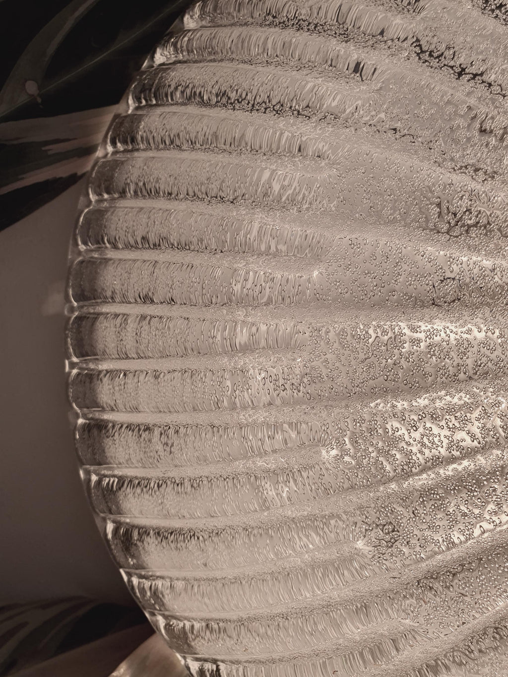 Friul Luce Vintage Floral Shell Flush Mount Light | Frosted Murano Glass Venetian Fixture