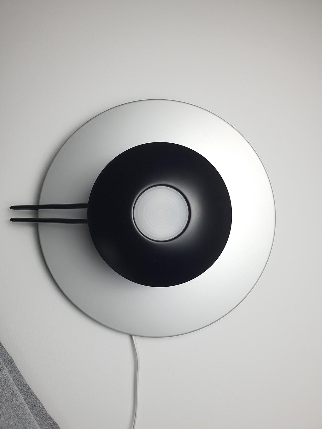 Alvaline Bologna Large Aluminium Wall Light 1980s Italian Memphis Postmodern