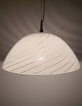 AV Mazzega Muranoglas Wirbel Pendelleuchte Italienisch Handcrafted Dome