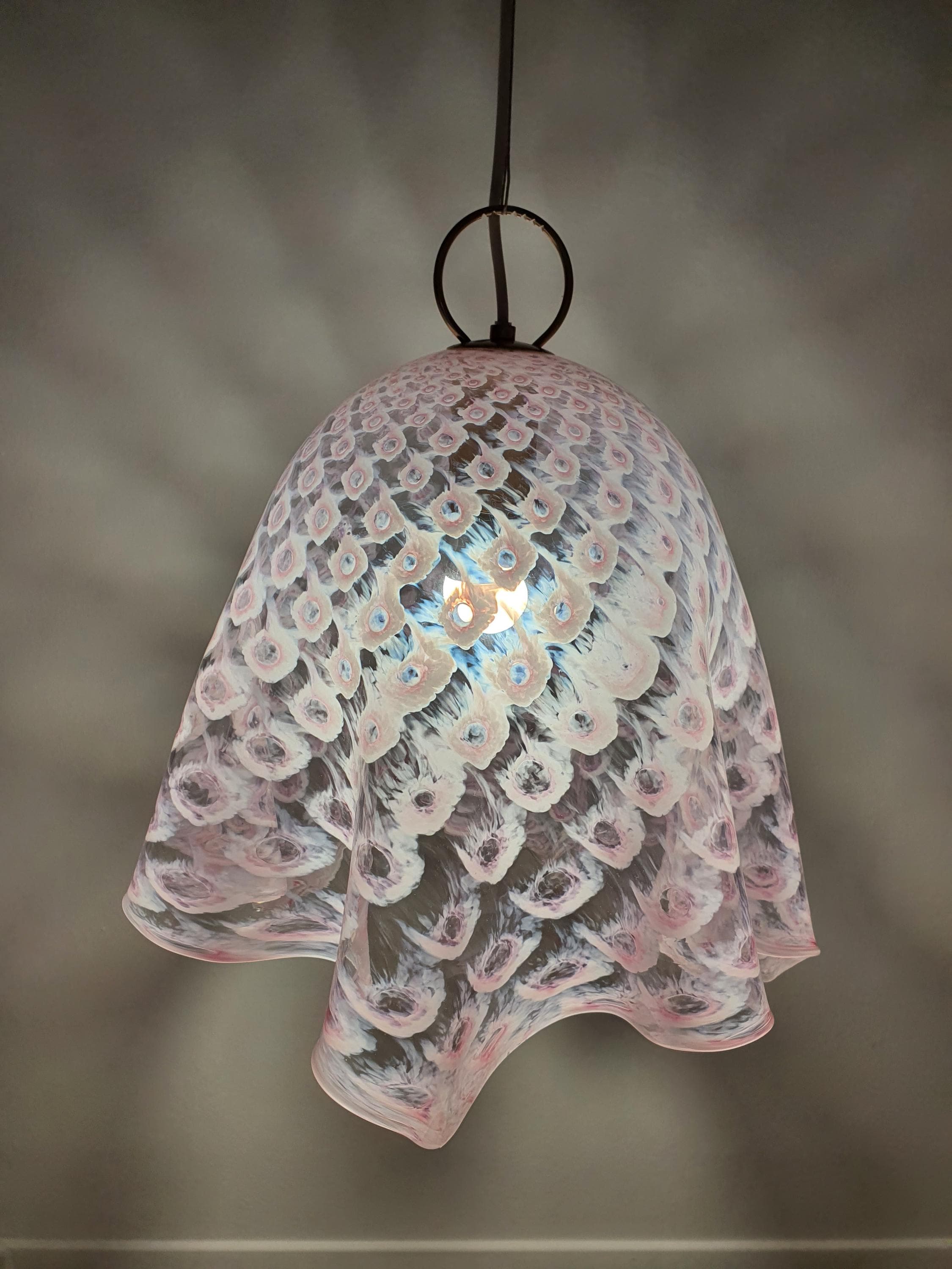 La Murrina 粉色气泡穆拉诺玻璃吊灯 | 复古手帕造型 Fazzoletto 吊灯