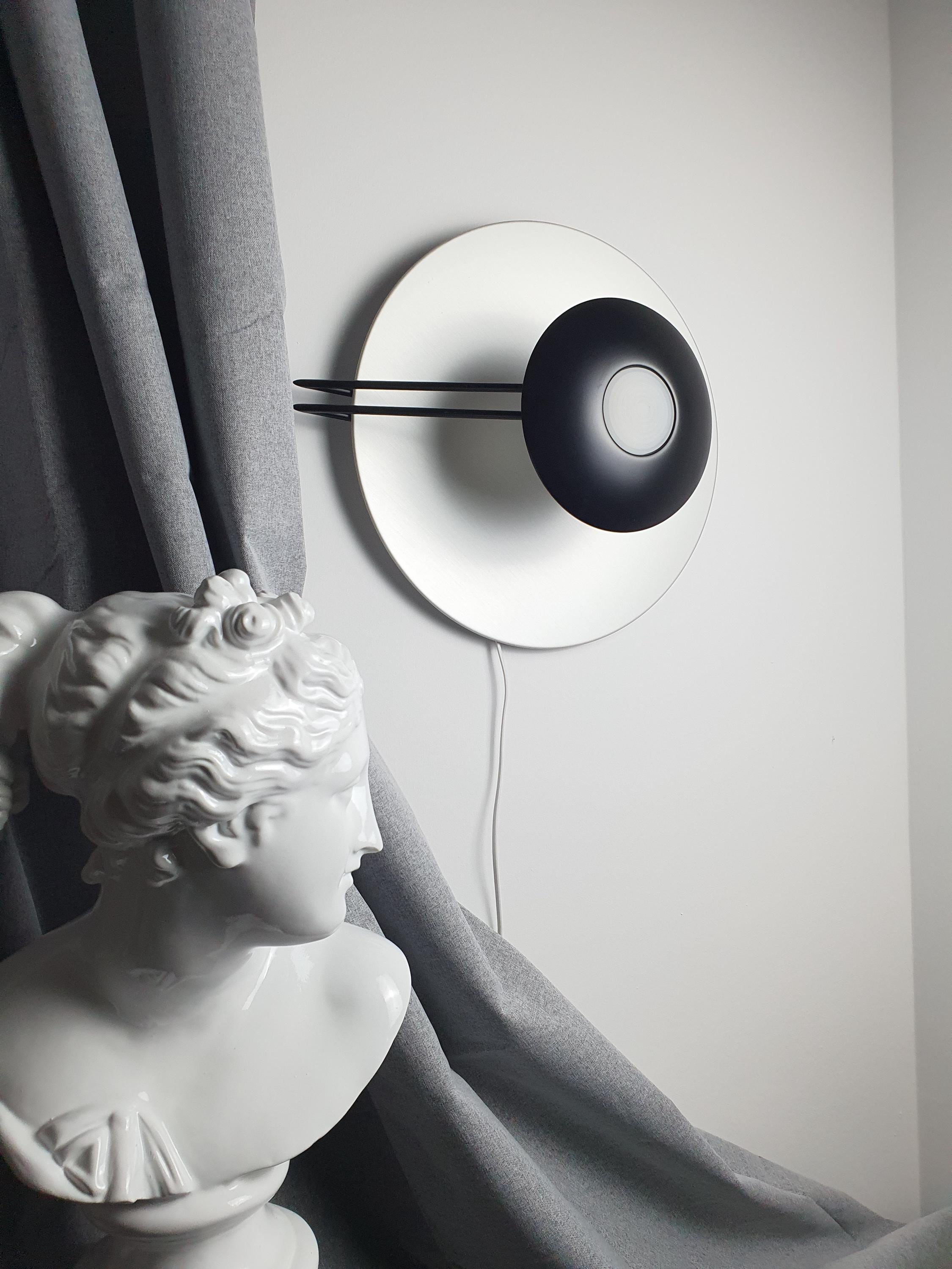 Alvaline Bologna Large Aluminium Wall Light 1980s Italian Memphis Postmodern