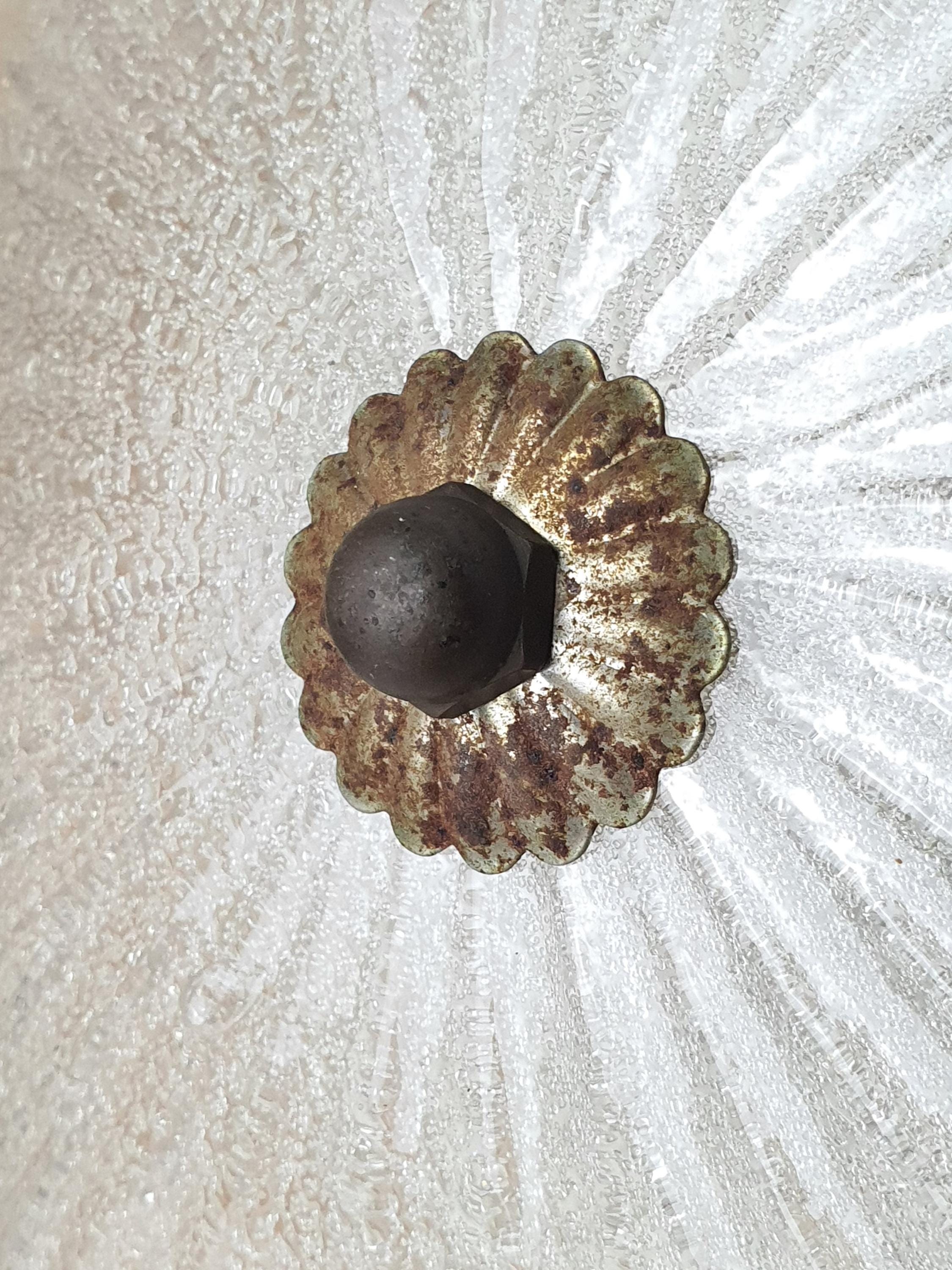 复古木框磨砂玻璃吸顶灯一对 | 意大利 MCM 威尼斯设计