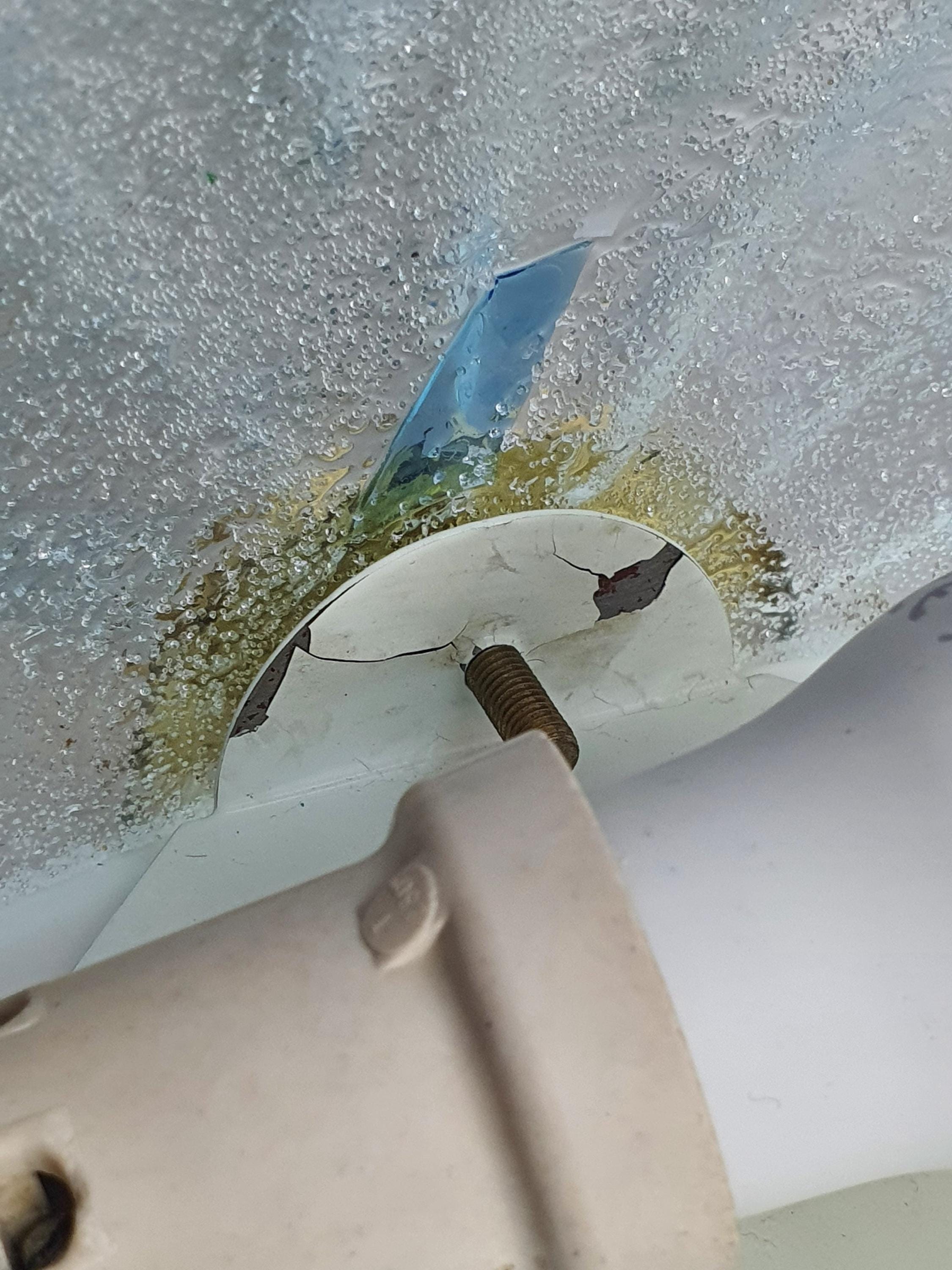 Pair of Vintage Murano Glass Shell Wall Sconces | Frosted Italian Lighting with Blue Accents