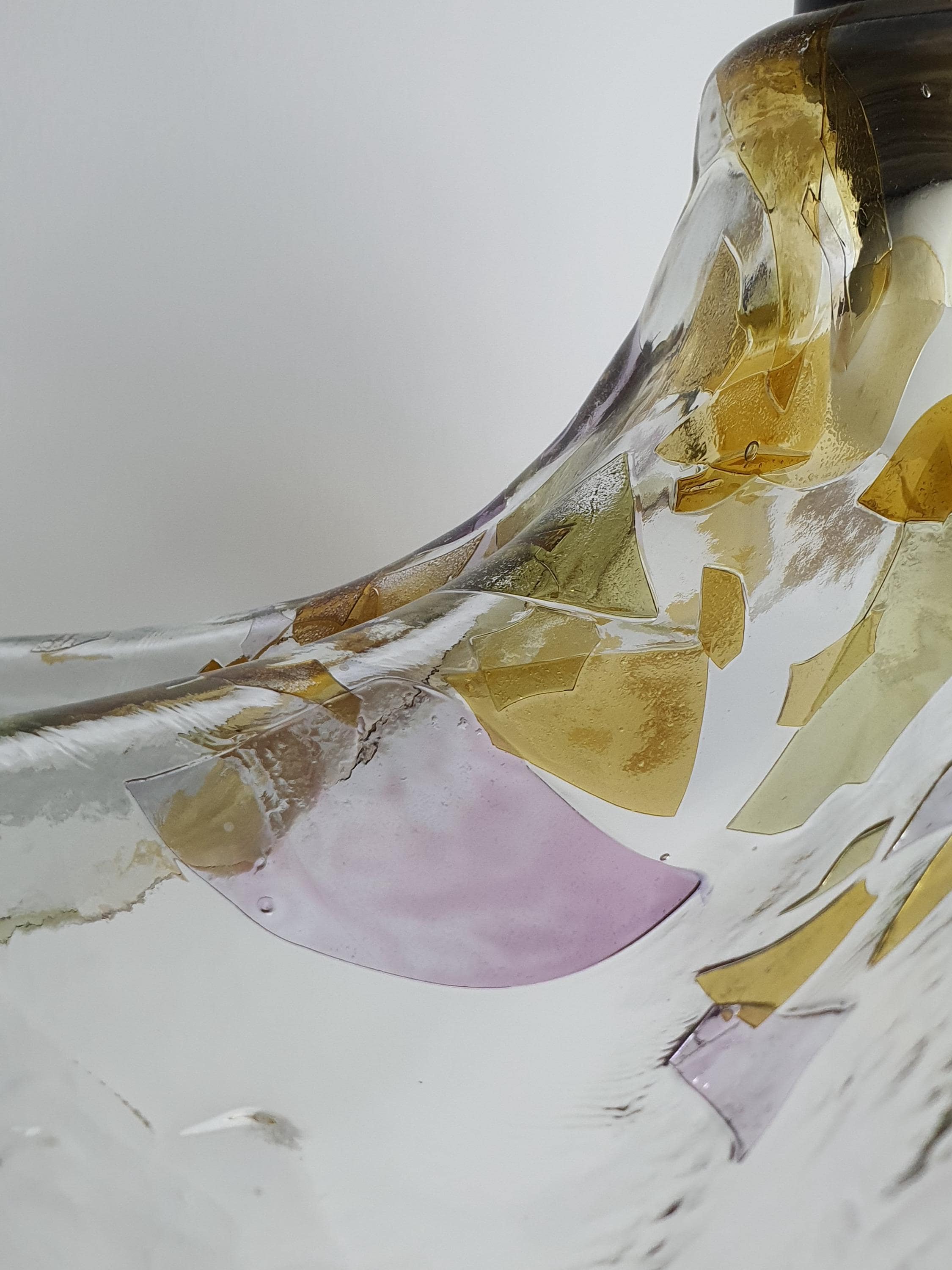 复古 Murano 玻璃郁金香吊灯 | 绿色与紫色点缀 | 意大利中世纪设计